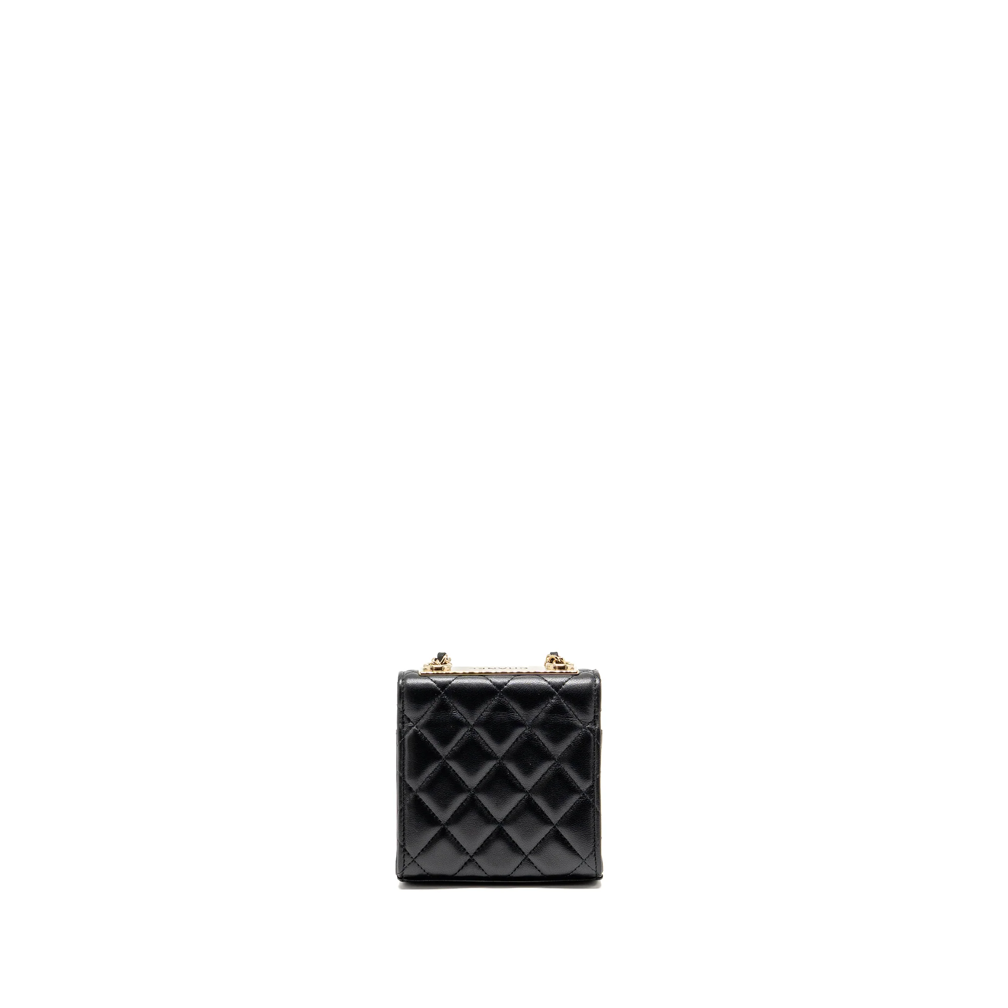 Chanel mini trendy cc clutch with chain lambskin black LGHW - Image 2
