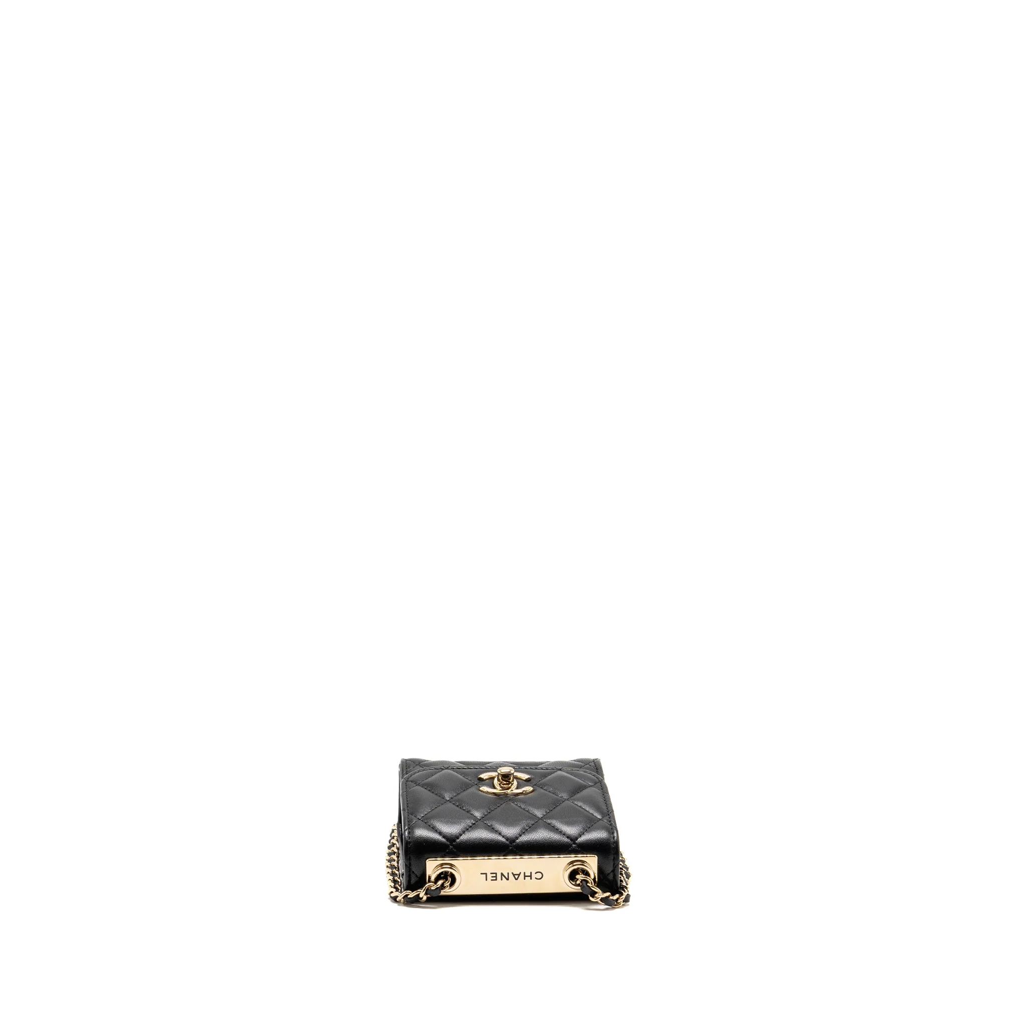 Chanel mini trendy cc clutch with chain lambskin black LGHW - Image 5