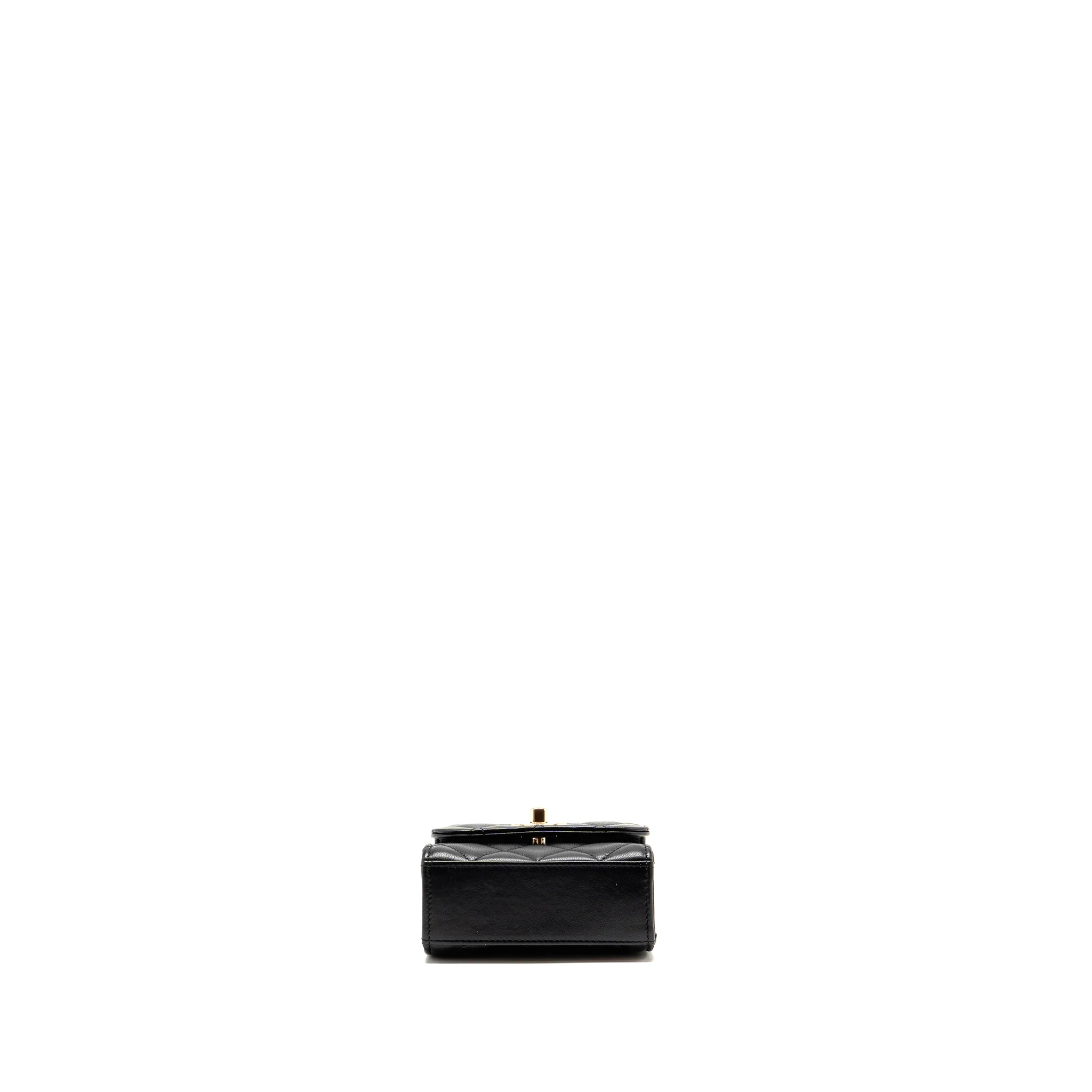 Chanel mini trendy cc clutch with chain lambskin black LGHW - Image 6