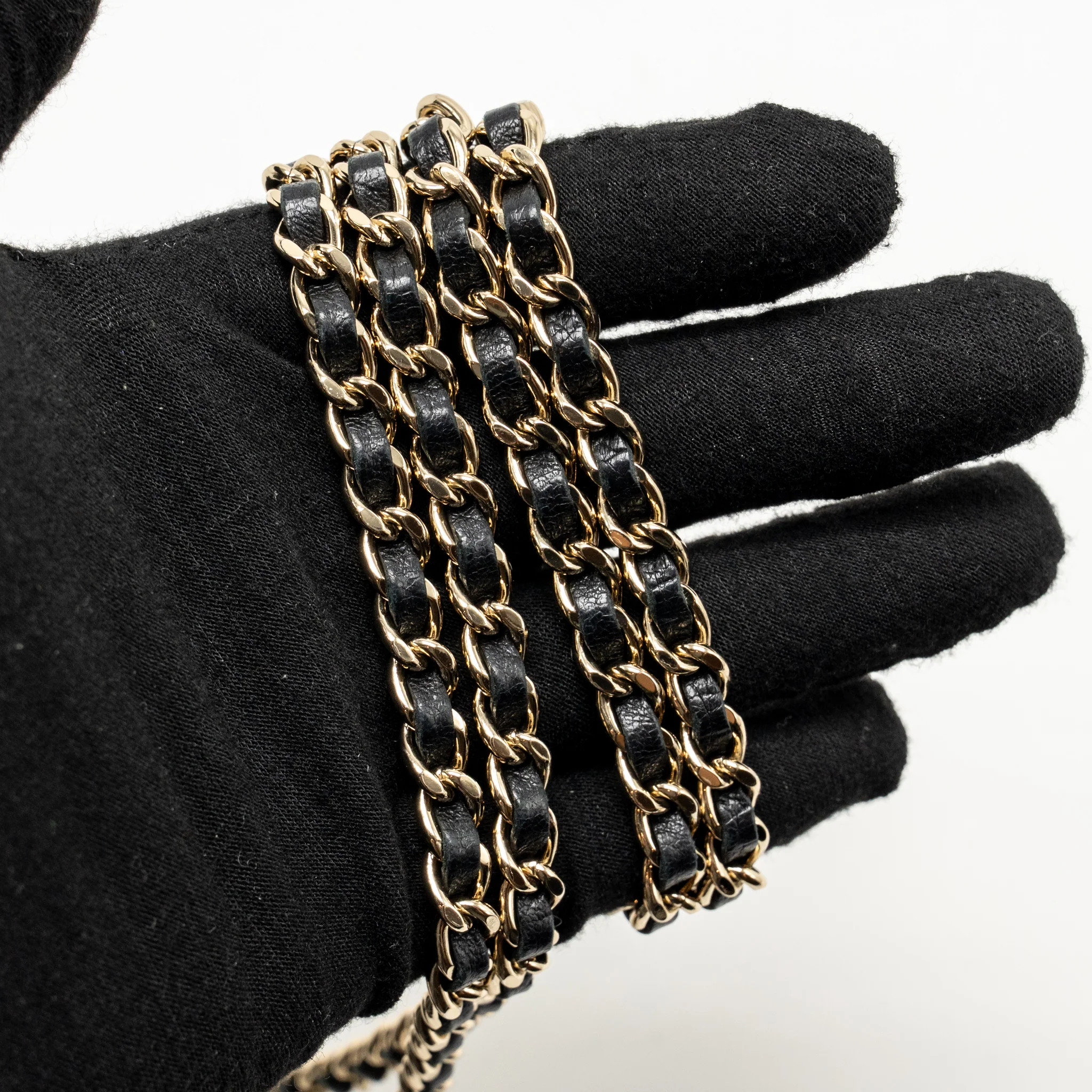 Chanel Mini Trendy CC Clutch with Chain Lambskin Black LGHW (Microchip) - Image 20