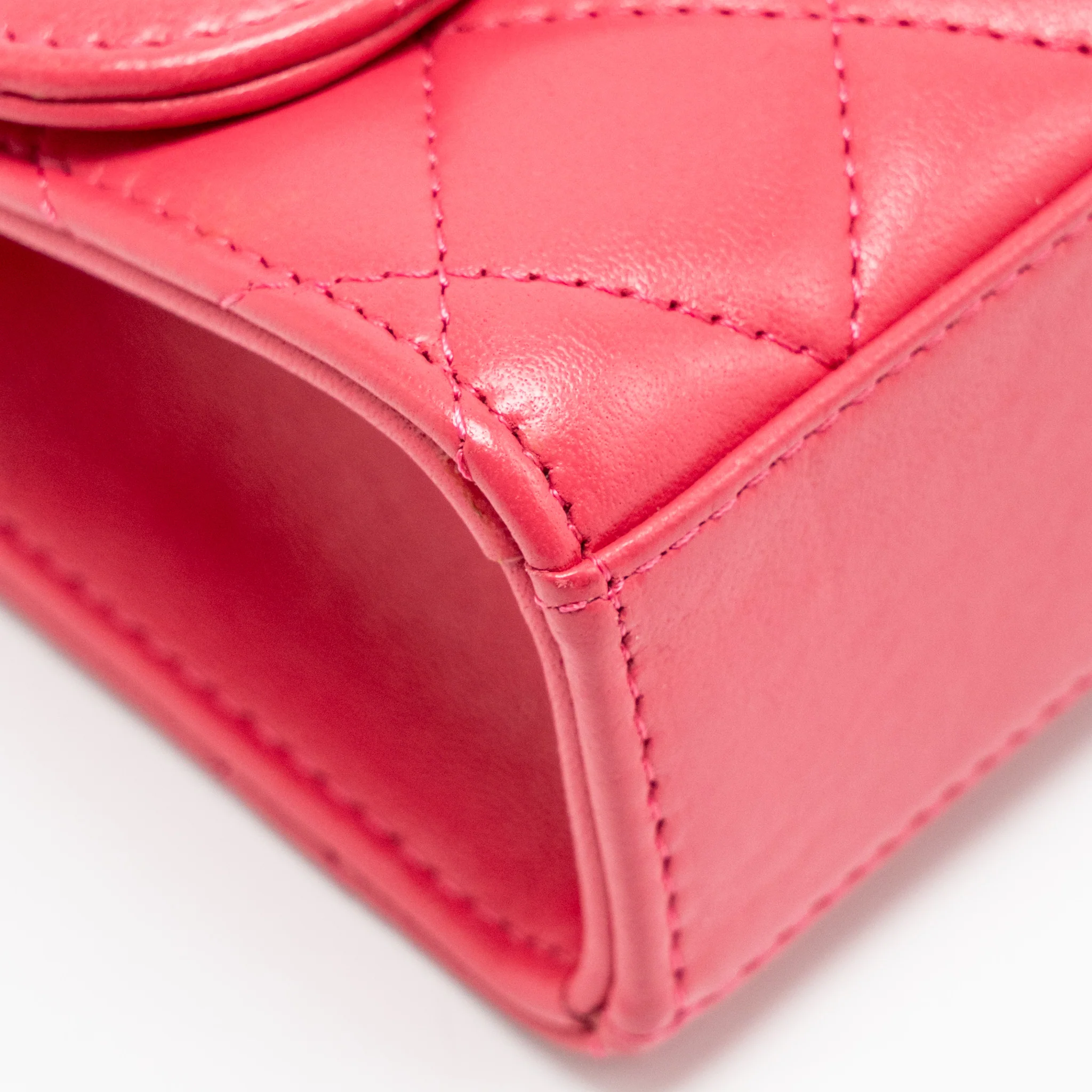 Chanel Mini Trendy CC Clutch with Chain Lambskin Pink LGHW - Image 6