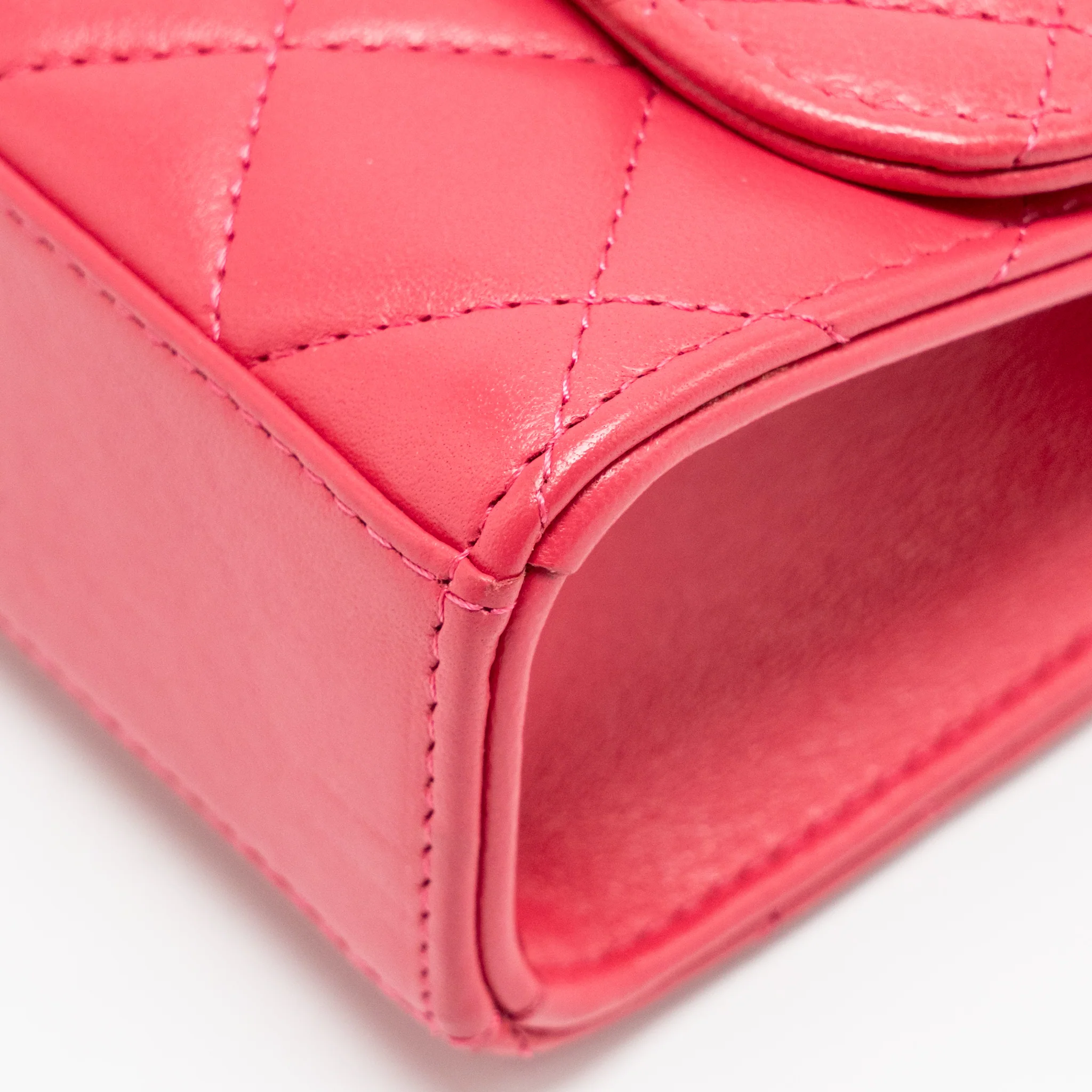 Chanel Mini Trendy CC Clutch with Chain Lambskin Pink LGHW - Image 7