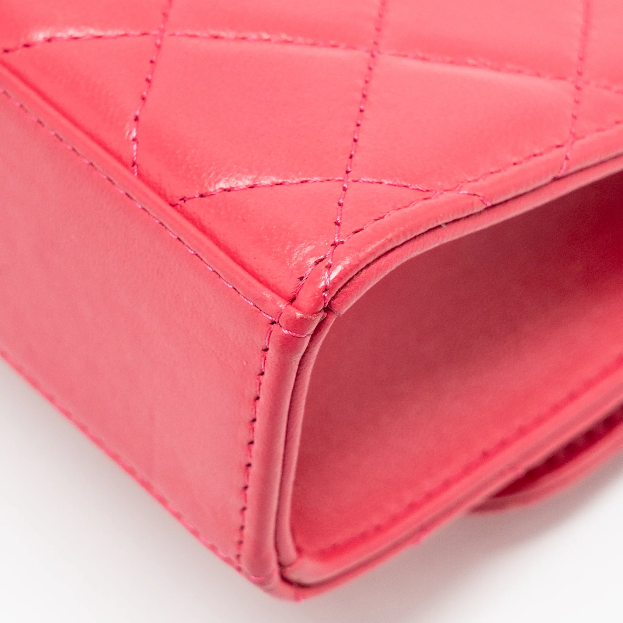 Chanel Mini Trendy CC Clutch with Chain Lambskin Pink LGHW - Image 9