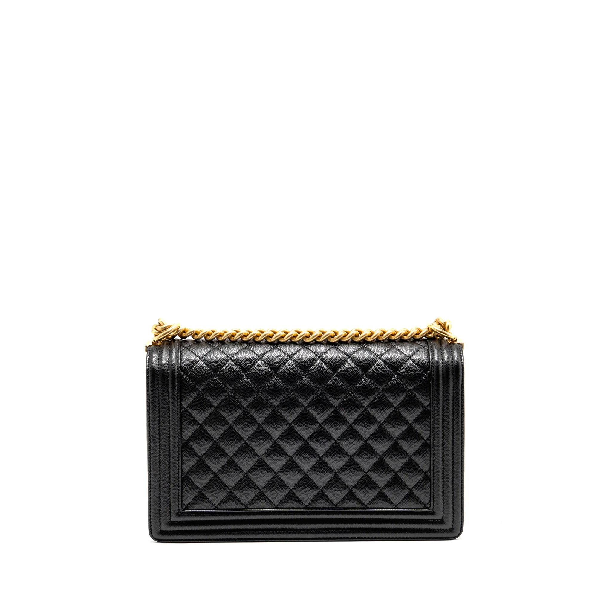 Chanel New Medium boy bag Caviar Black GHW (Microchip) - Image 2
