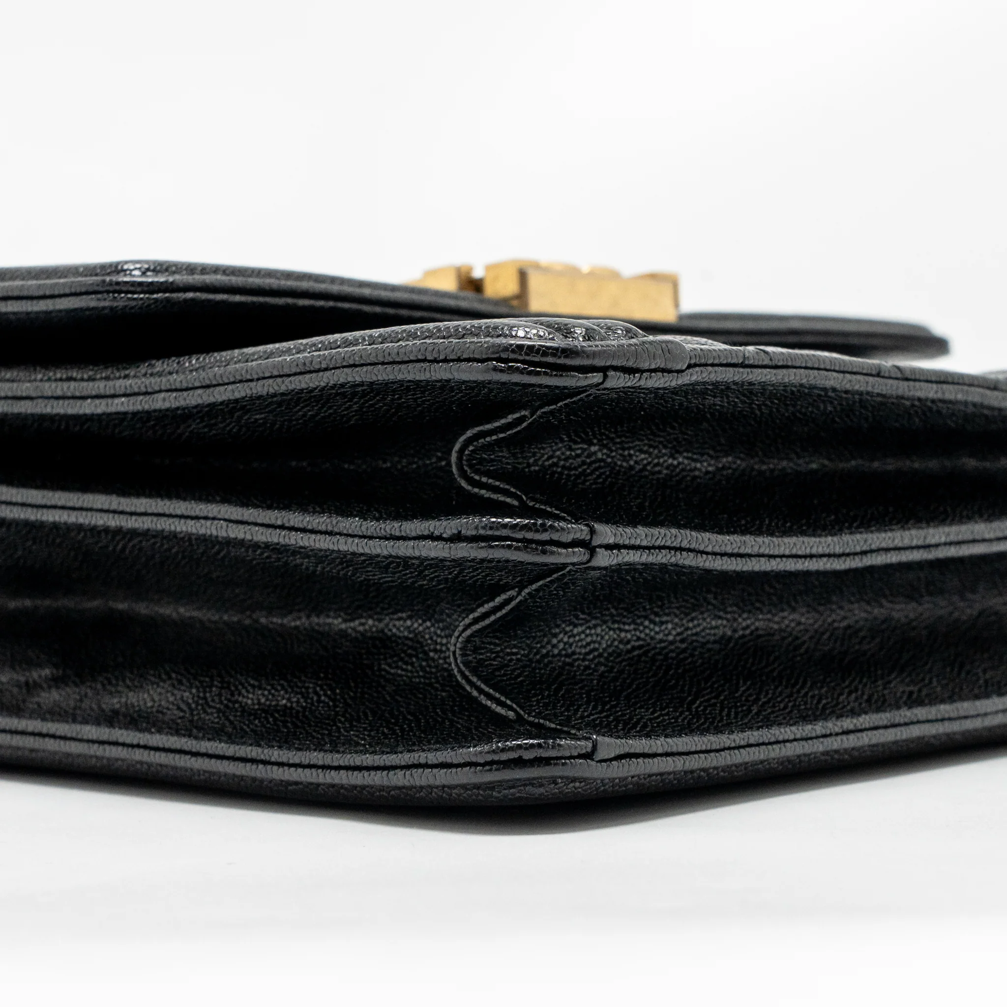Chanel North South/Vertical Boy Bag Caviar Black GHW - Image 7