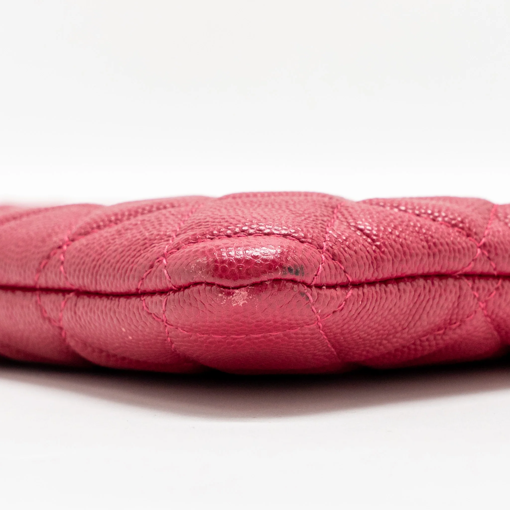 Chanel Large Boy O Case Zip Pouch Caviar Pink LGHW - Image 7