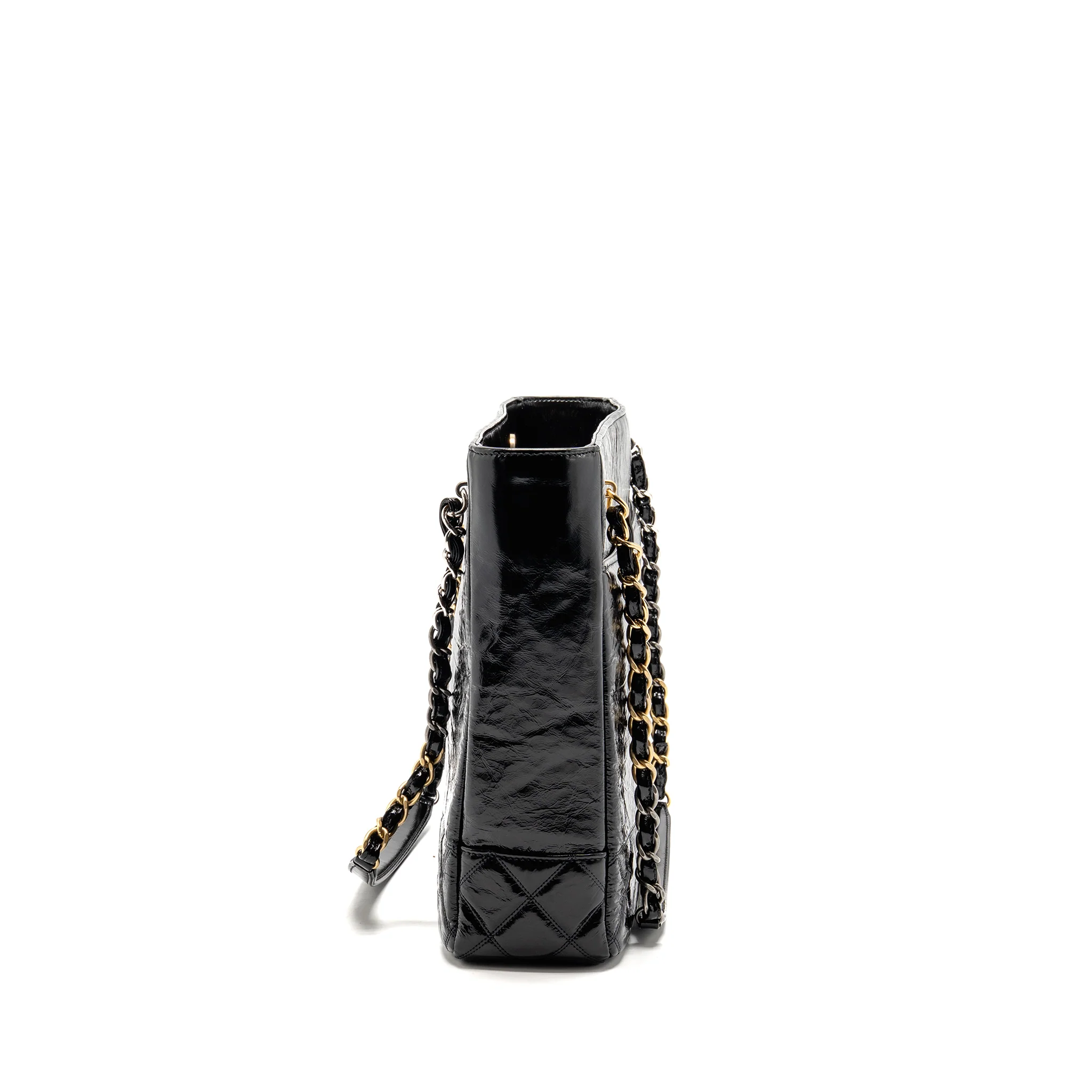 Chanel Paris-31 rue Cambon timeless shopping tote quilted shiny aged calfskin black multicoloured hardware - Image 3