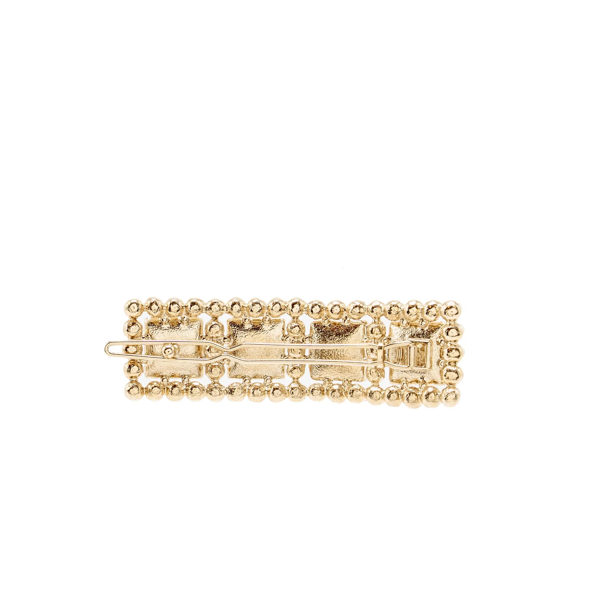 Chanel pearl & cc logo brooch light gold tone - Image 3