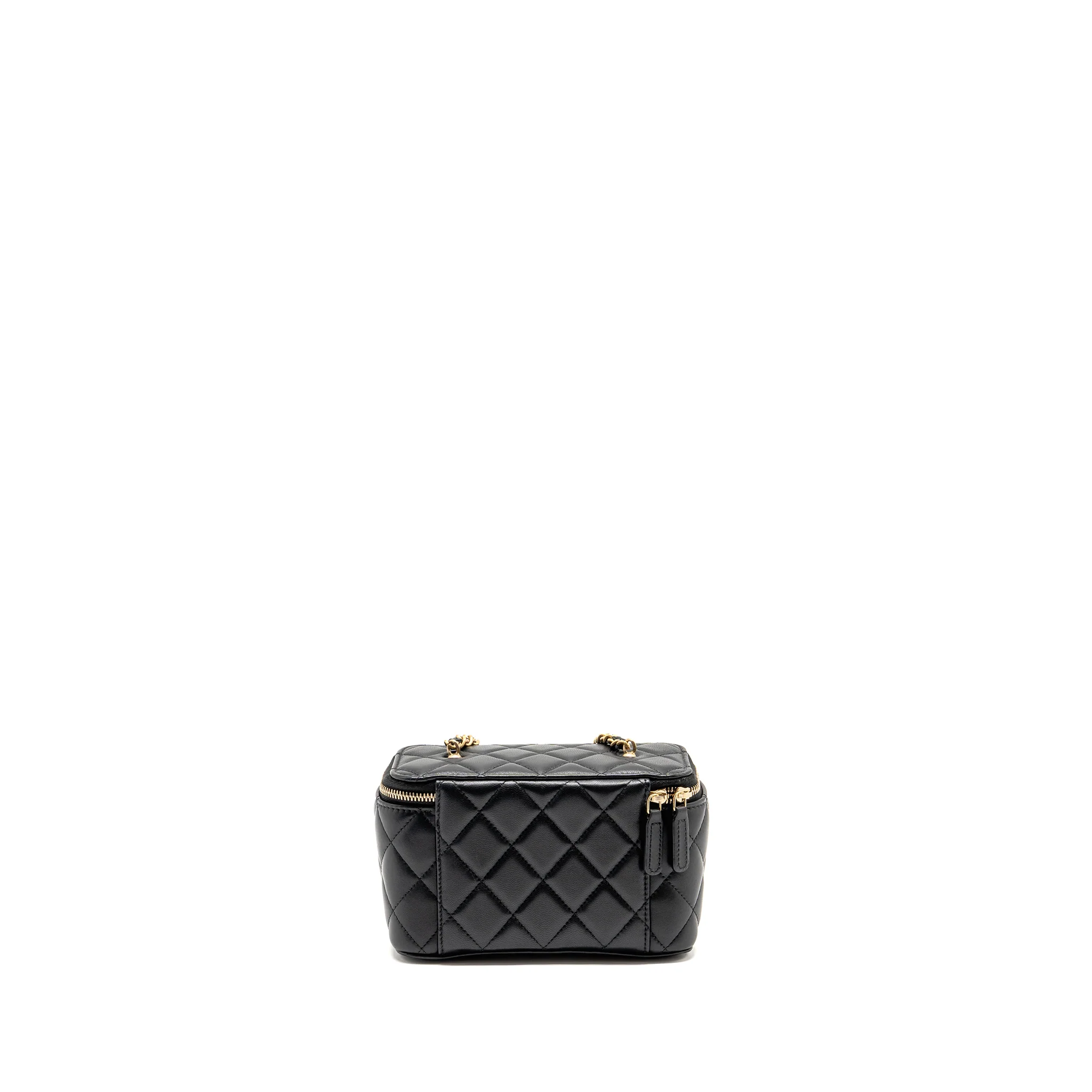 Chanel Pearl Crush Long Vanity Case Lambskin black GHW (Microchip) - Image 2