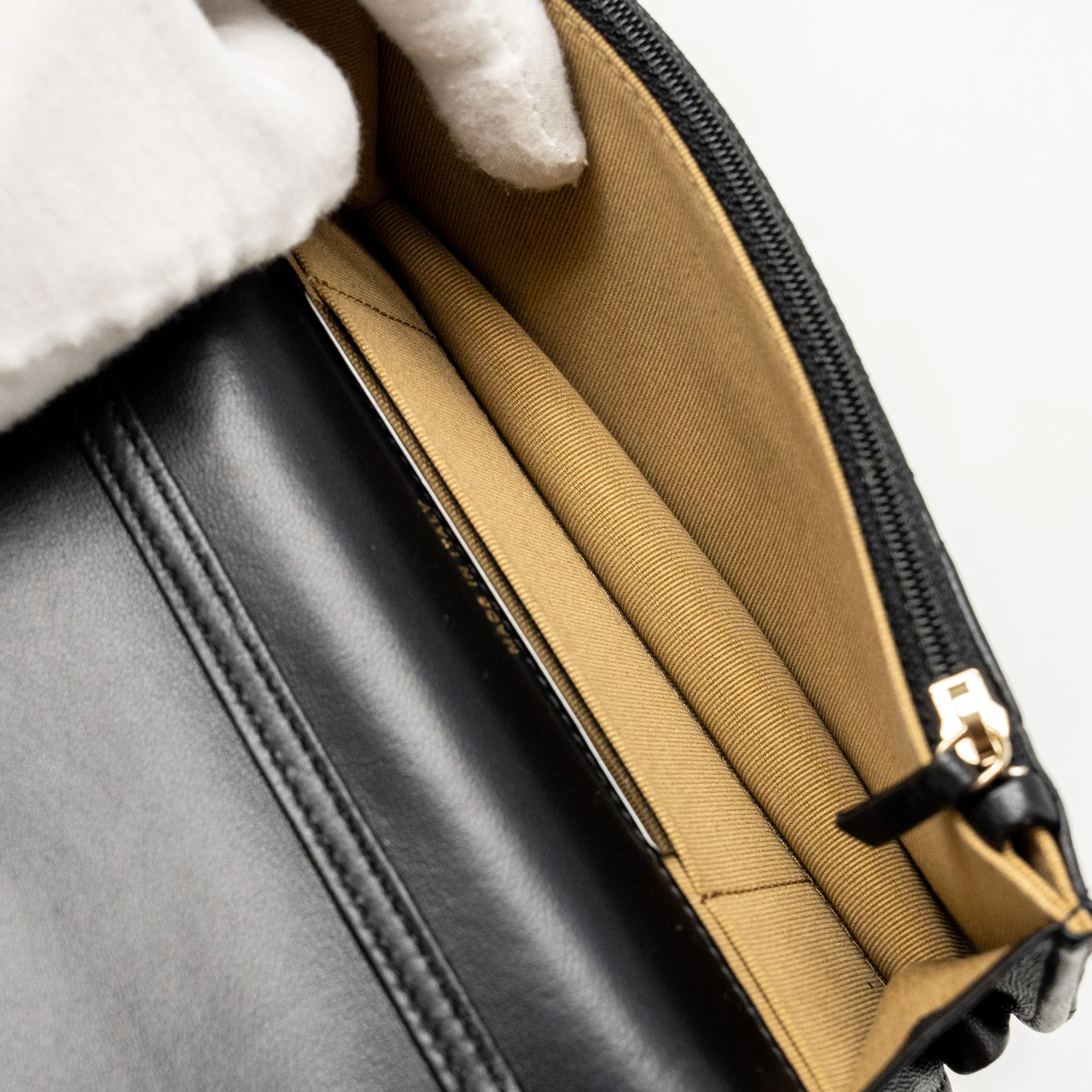 Chanel Pearl Crush Mini Flap Wallet with Chain Lambskin Black GHW (Microchip) - Image 15