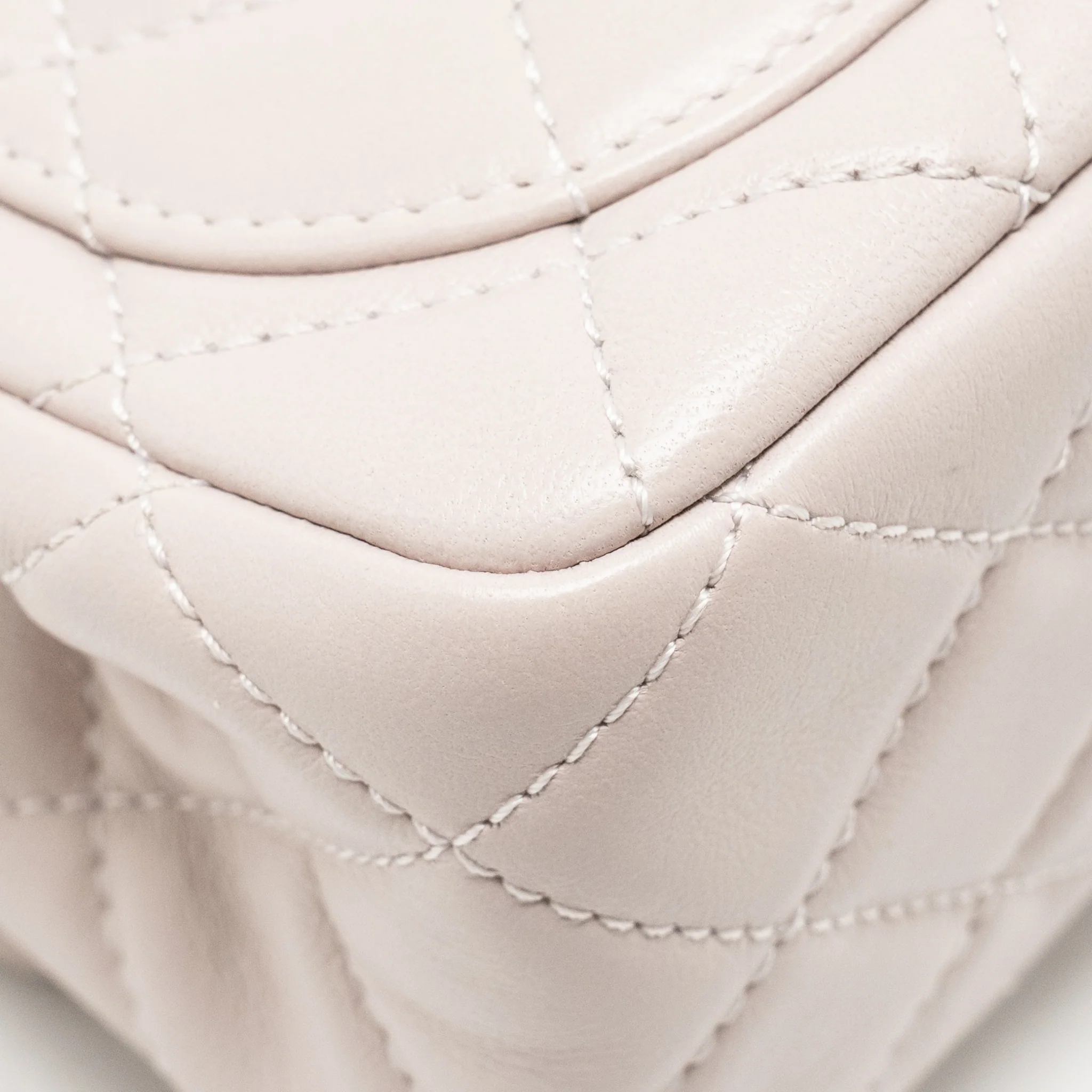 Chanel Pearl Crush Mini Square Flap Bag Lambskin Light Purple GHW (Microchip) - Image 11