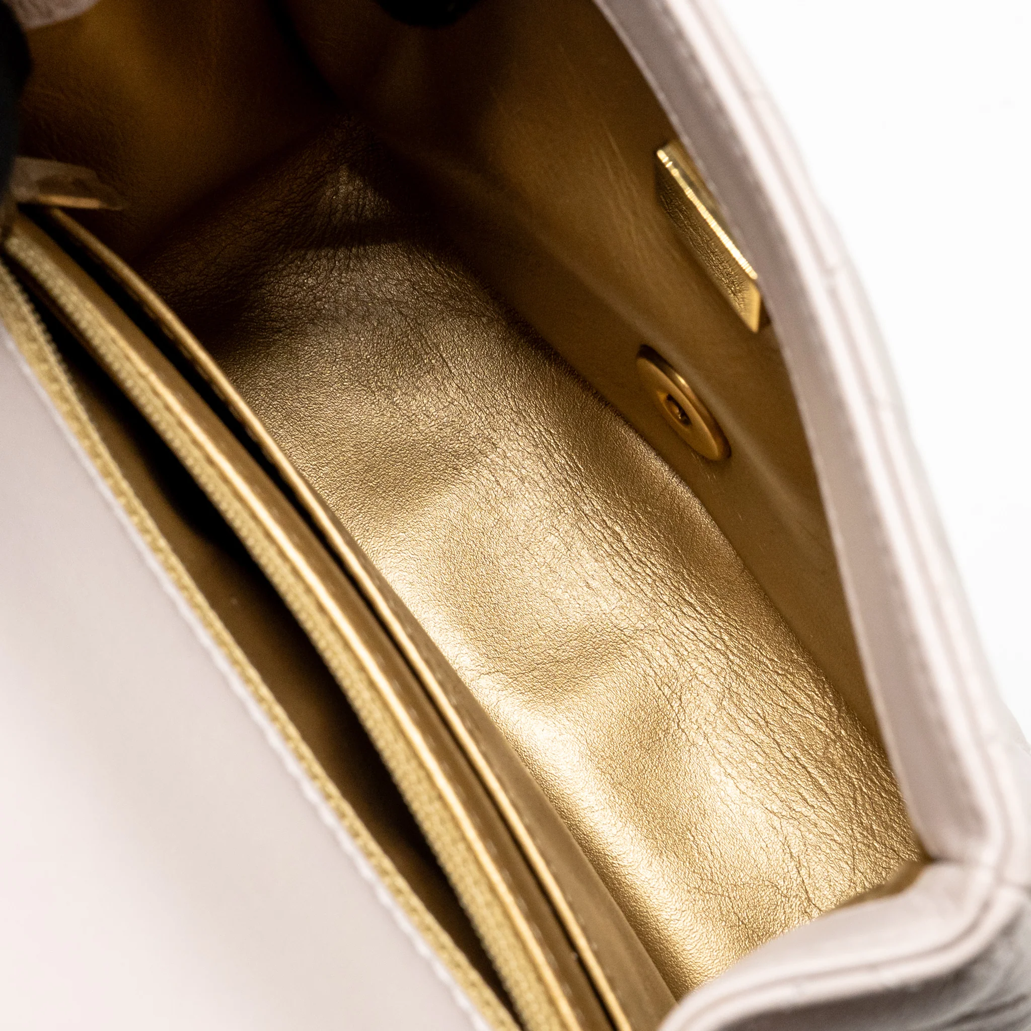 Chanel Pearl Crush Mini Square Flap Bag Lambskin Light Purple GHW (Microchip) - Image 16