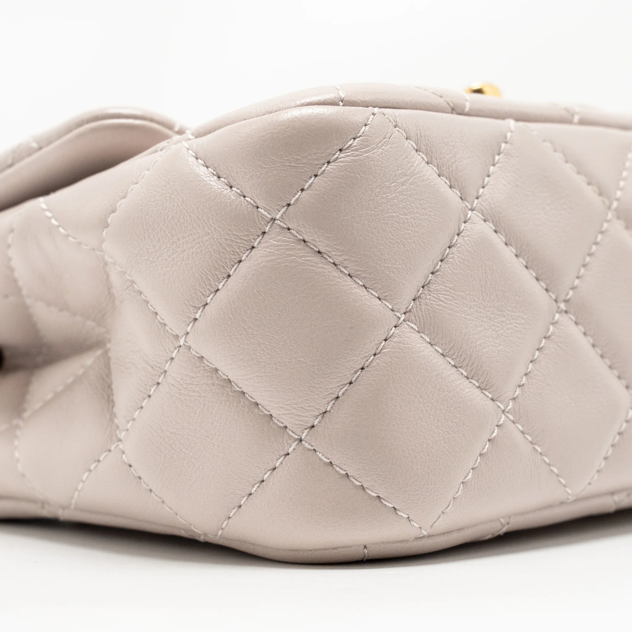 Chanel Pearl Crush Mini Square Flap Bag Lambskin Light Purple GHW (Microchip) - Image 7