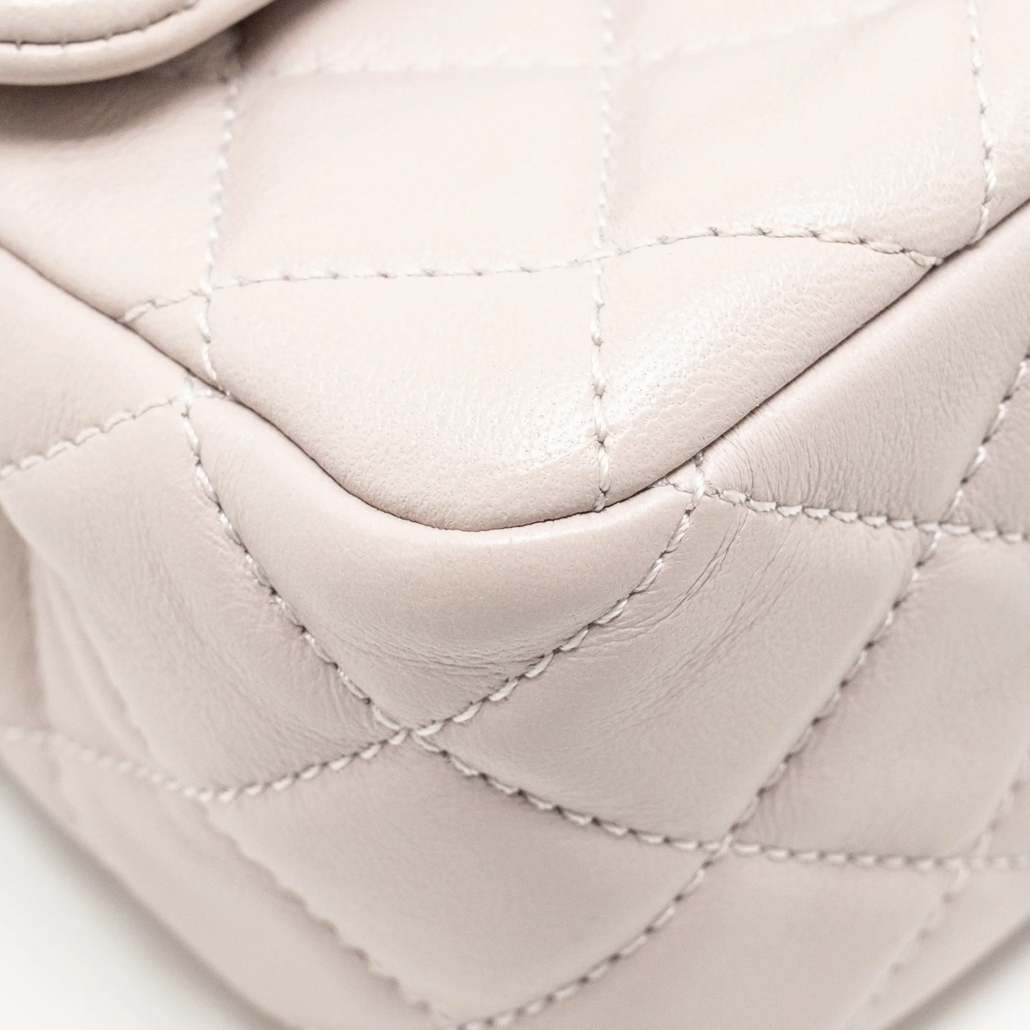 Chanel Pearl Crush Mini Square Flap Bag Lambskin Light Purple GHW (Microchip) - Image 9