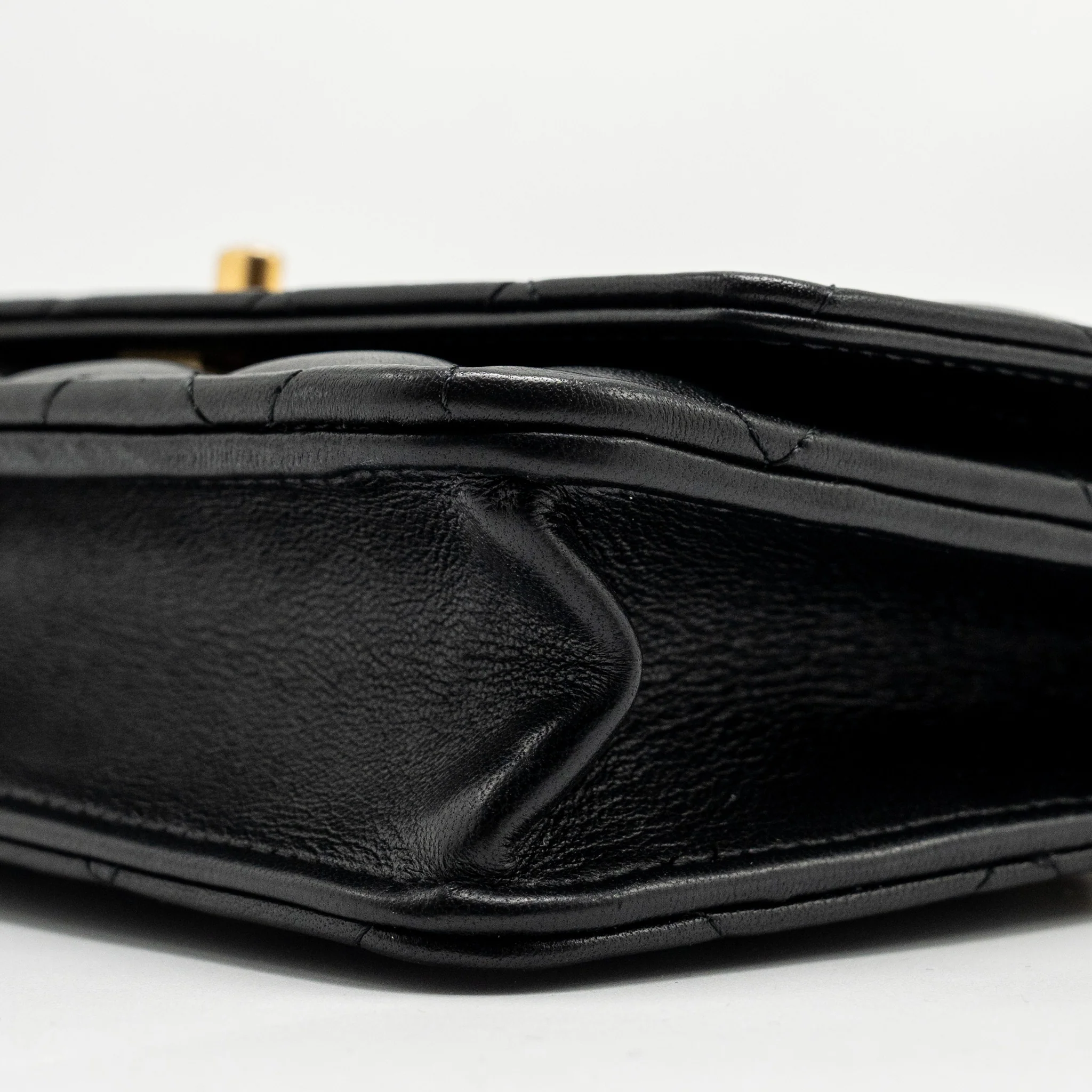 Chanel Pearl Crush Wallet on Chain Lambskin Black GHW (Microchip) - Image 7