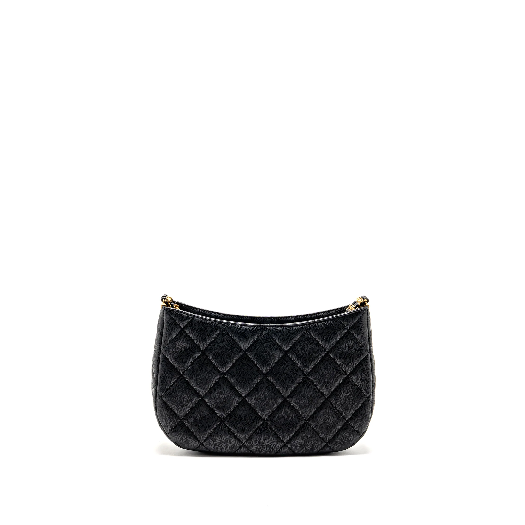 Chanel quilted hobo shoulder bag caviar black GHW (microchip) - Image 2
