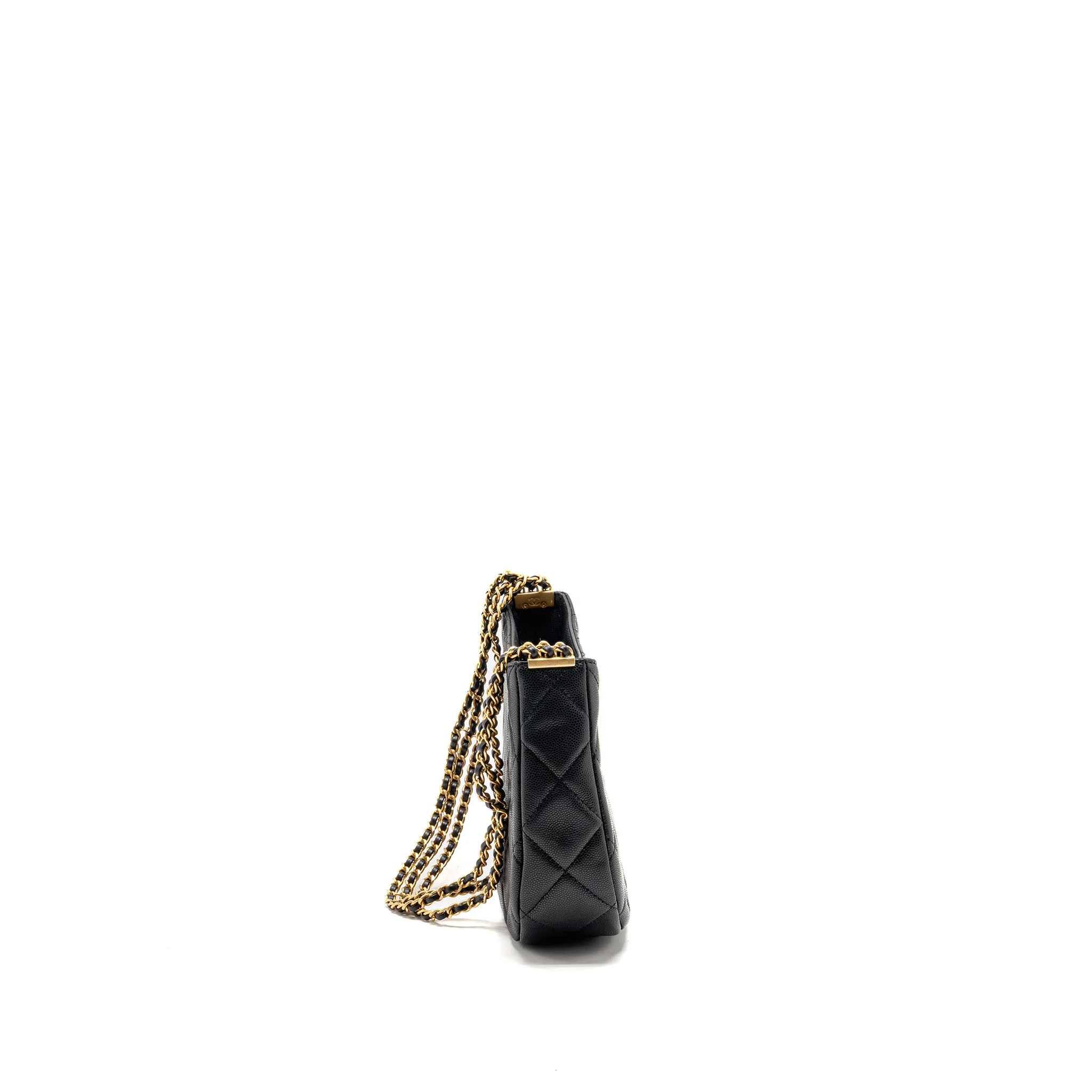 Chanel quilted hobo shoulder bag caviar black GHW (microchip) - Image 3
