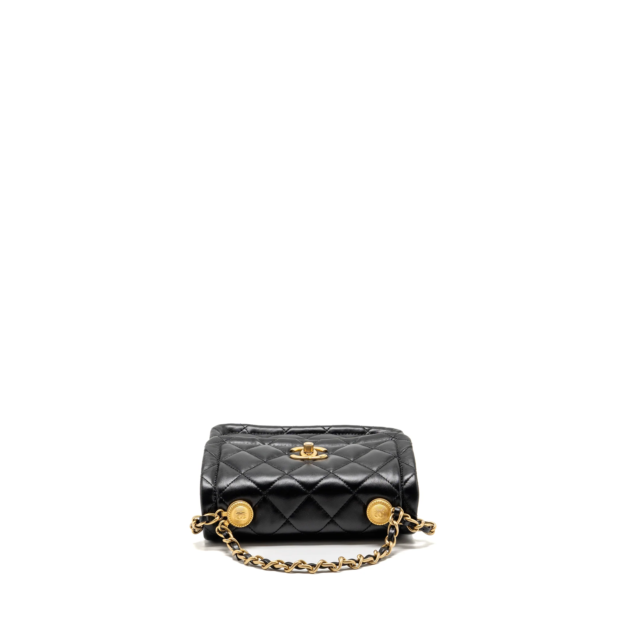 Chanel Quilted square flap bag lambskin black GHW - Image 5