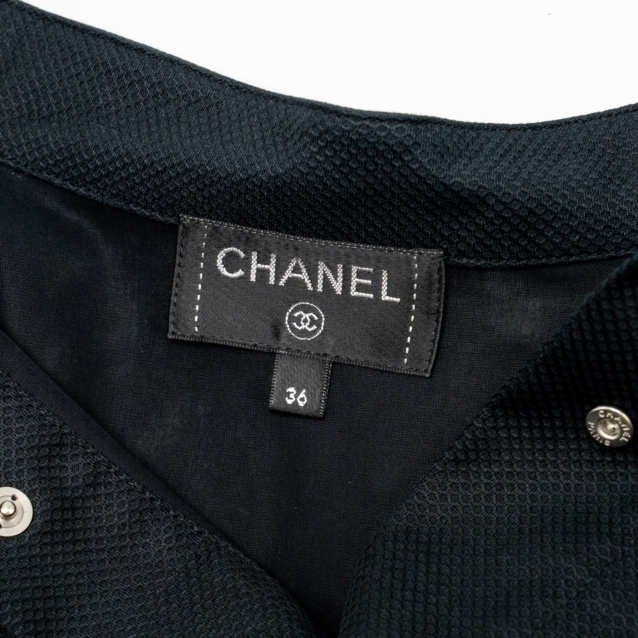 Chanel Size 36 Sleeveless Shirt Cotton Black - Image 4