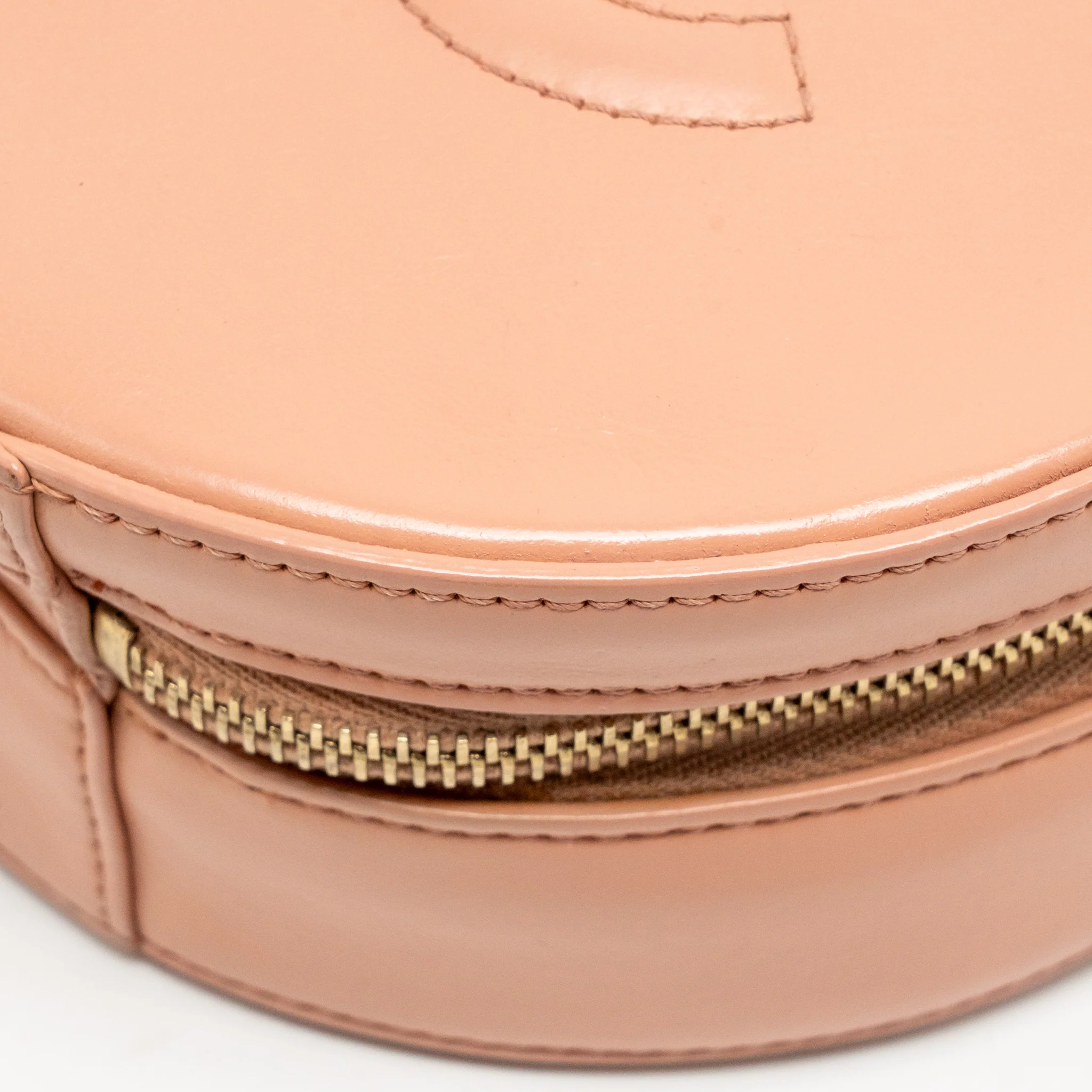 Chanel round clutch with chain moon&star zipper calfskin pink GHW - Image 9