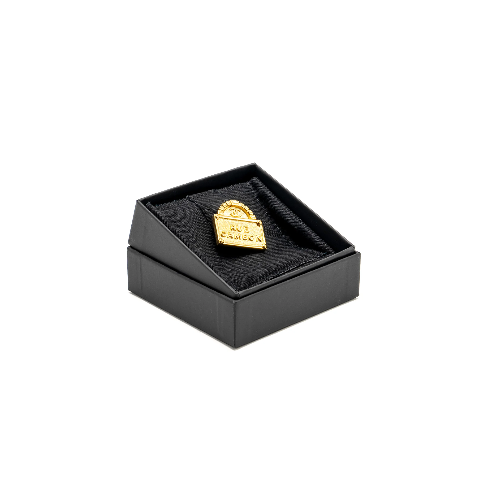 Chanel Rue Cambon/ CC Logo Brooch Gold Tone - Image 2