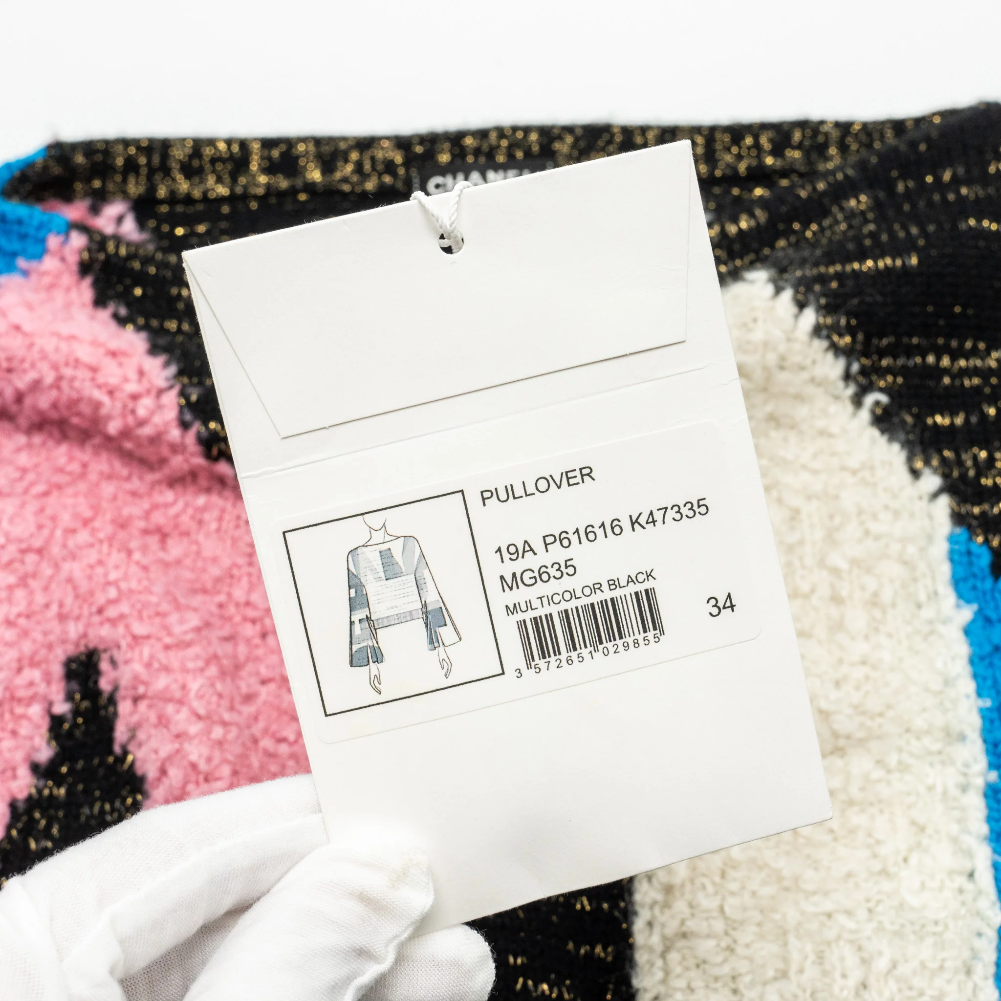 Chanel size 34 19A Pullover cashmere/silk/mohair Black/multicolour - Image 8