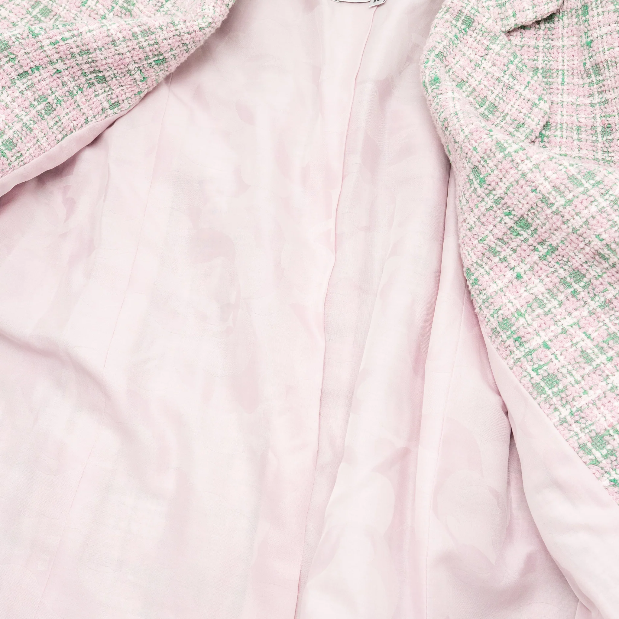 Chanel Size 34 21S Tweed Jacket Polyester/Cotton Pink / Green - Image 7