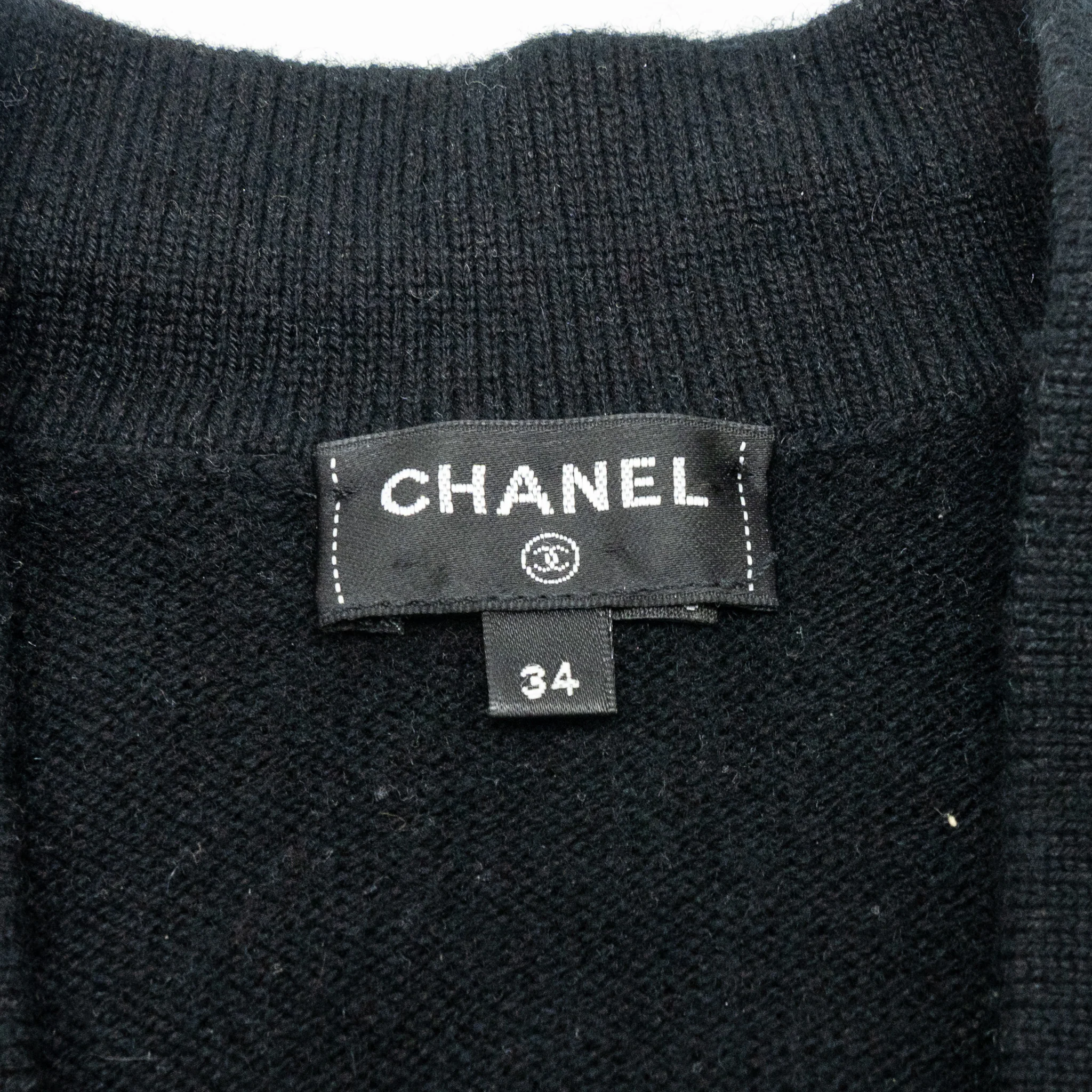 Chanel Size 34 22A Cardigan Cashmere Black - Image 5
