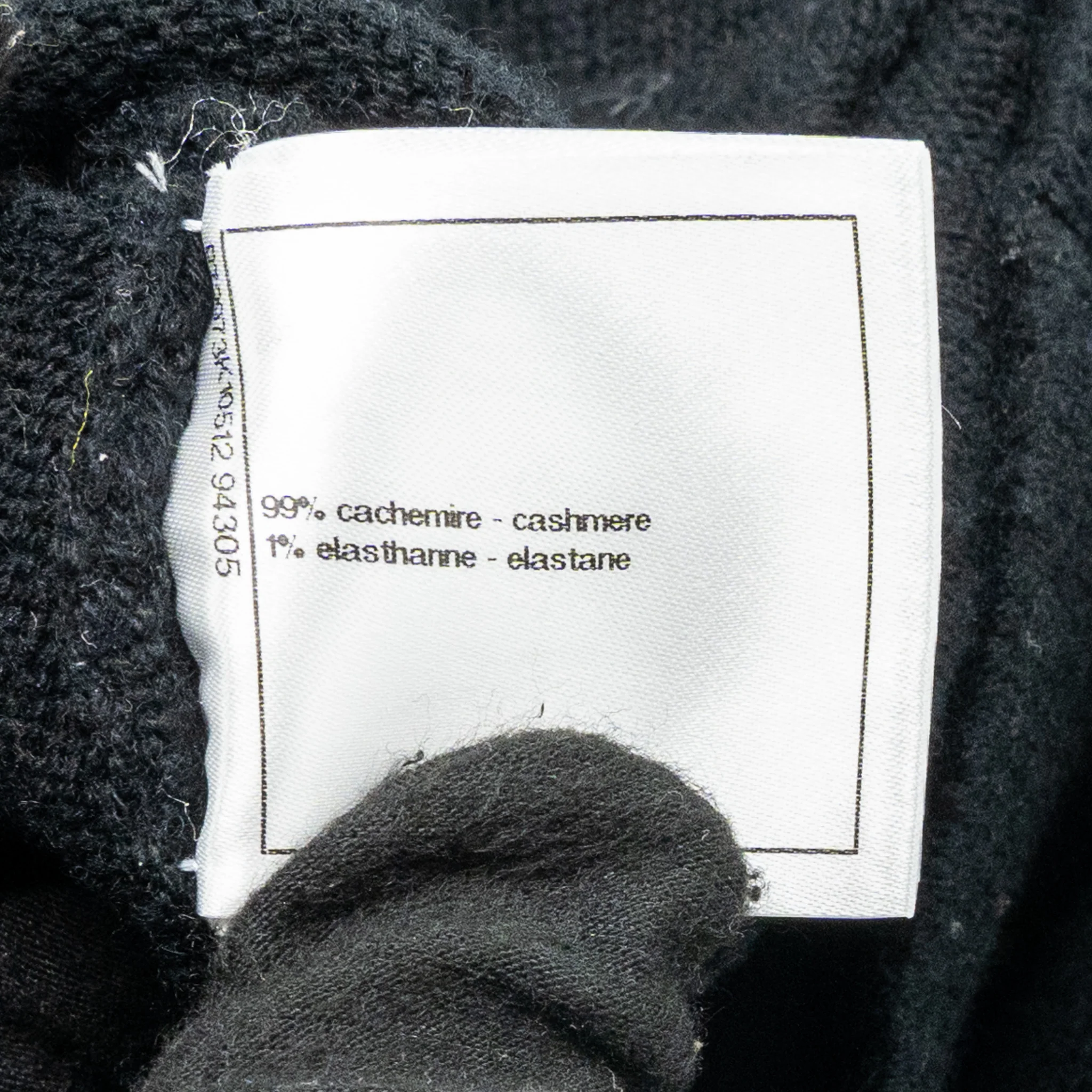 Chanel Size 34 22A Cardigan Cashmere Black - Image 7