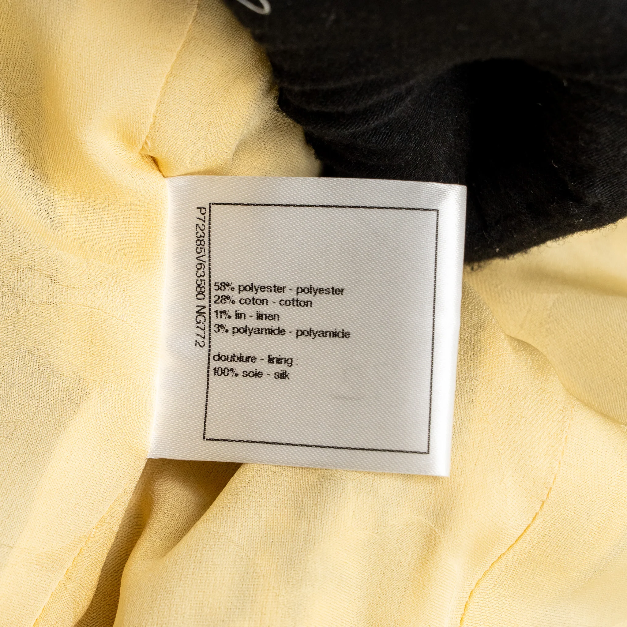 Chanel Size 34 22P Lion Button Jacket Polyester/Cotton/Linen Yellow/Black/Gray - Image 9