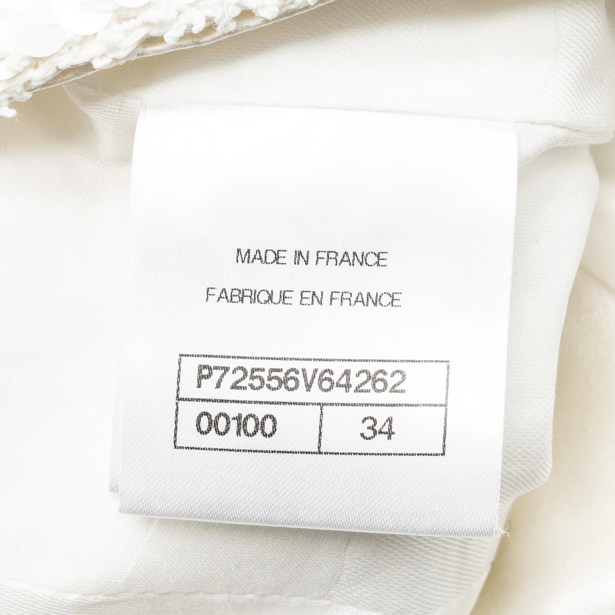 Chanel Size 34 22S Sequins Jacket and Skirt Suit Cotton/Polyester White/Multicolour - Image 6