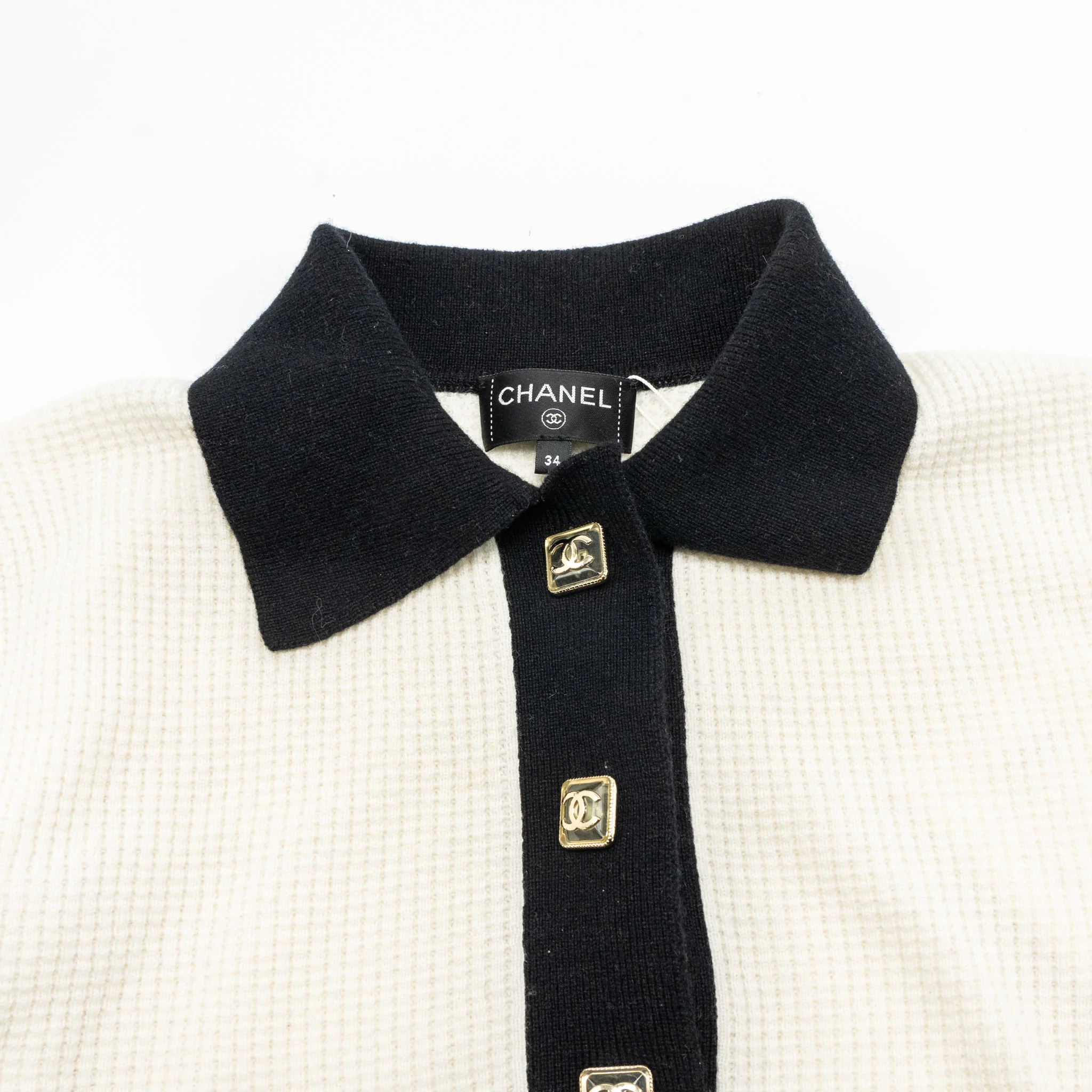 Chanel Size 34 23A Dress Cashmere White/Black - Image 4