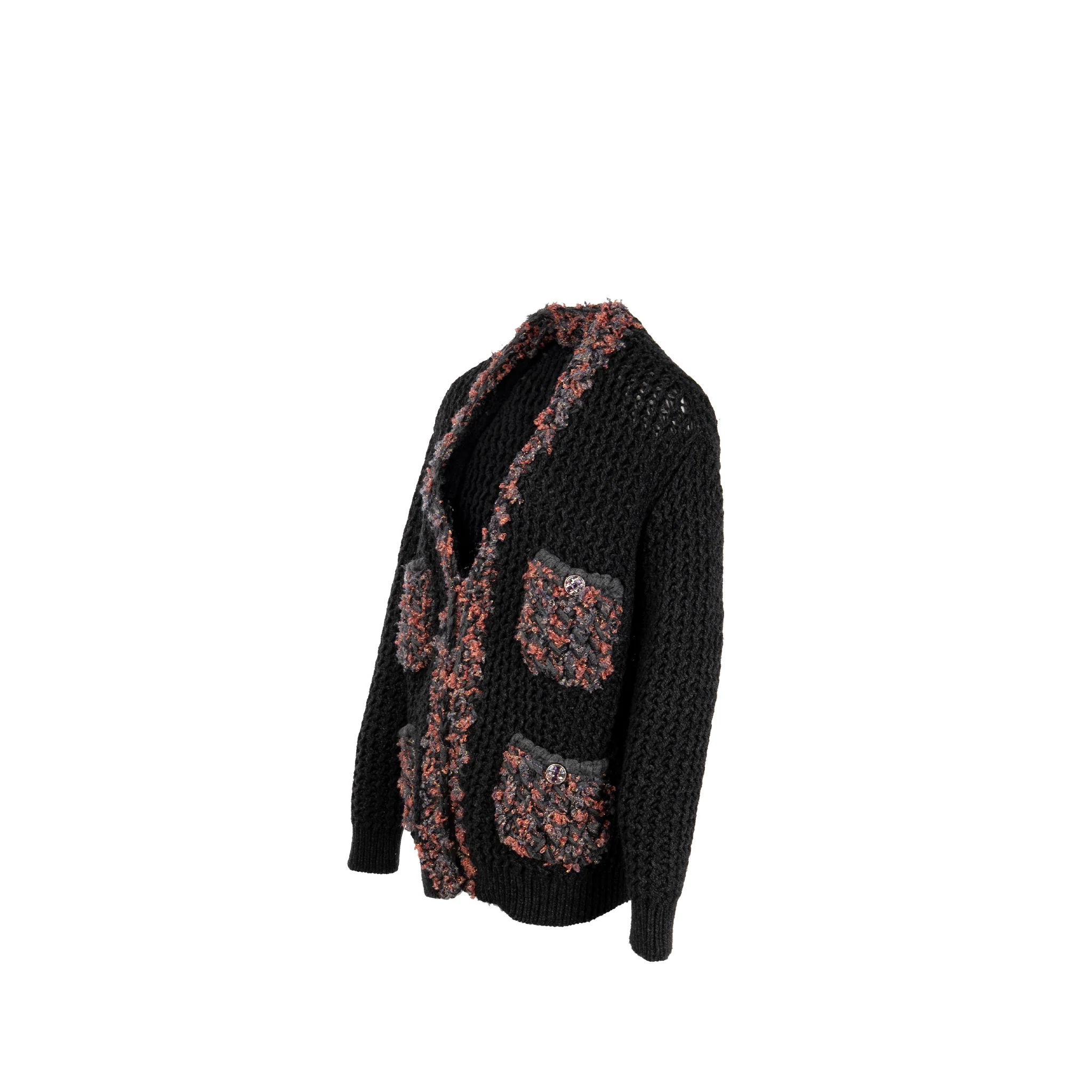 Chanel Size 34/36 cardigan cashmere grey/ multicolor - Image 2