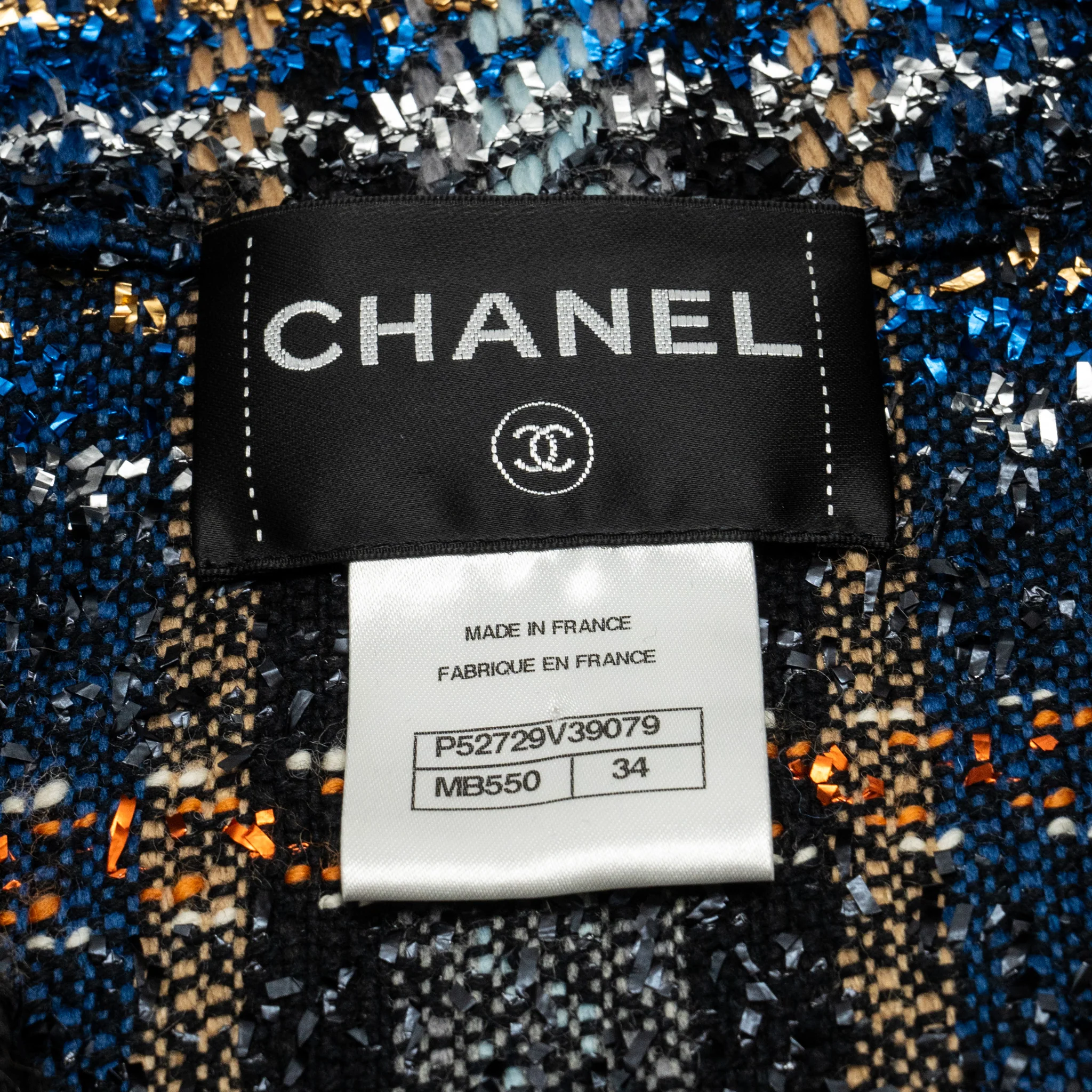 Chanel size 34 oversized Lurex tweed coat multicolour - Image 6
