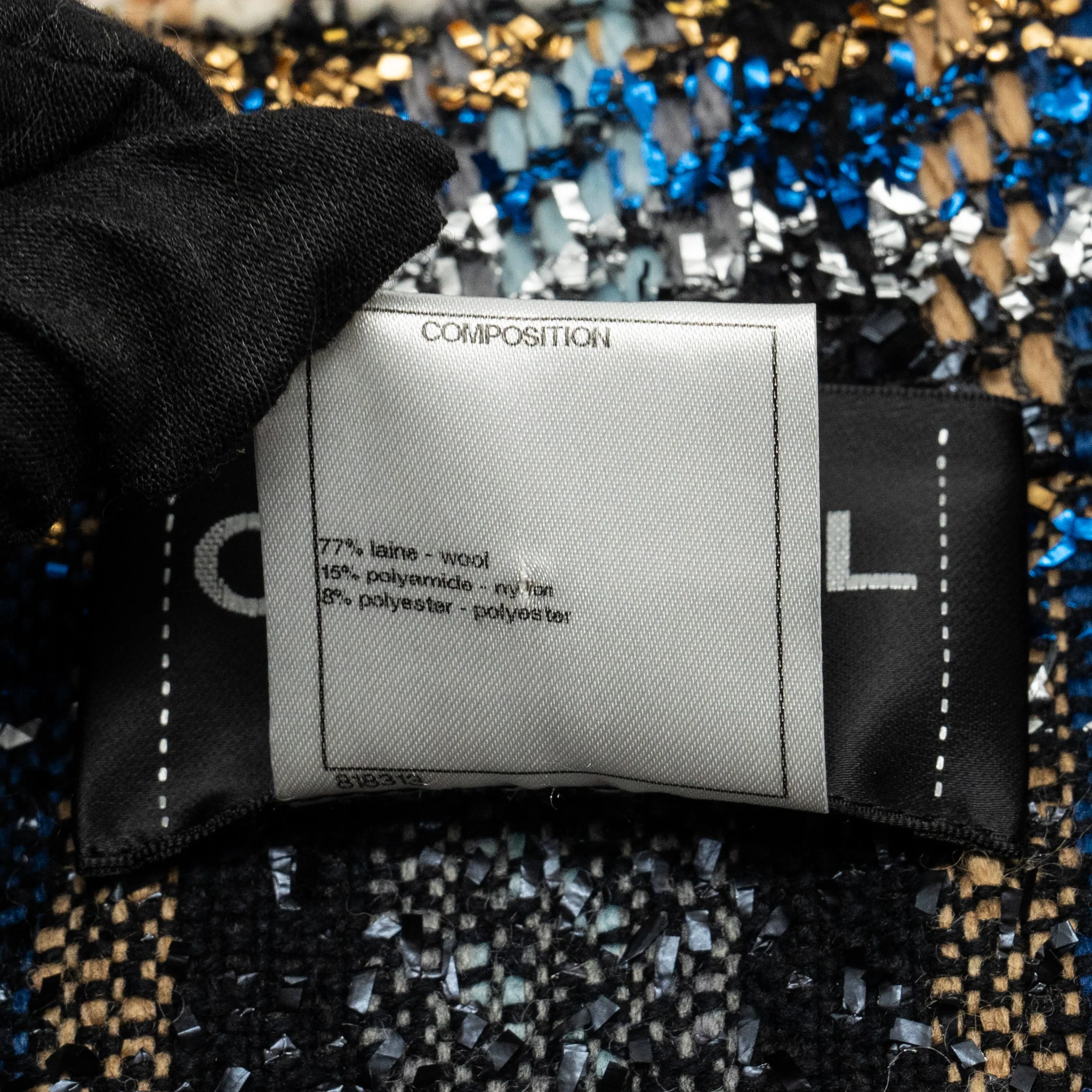 Chanel size 34 oversized Lurex tweed coat multicolour - Image 7
