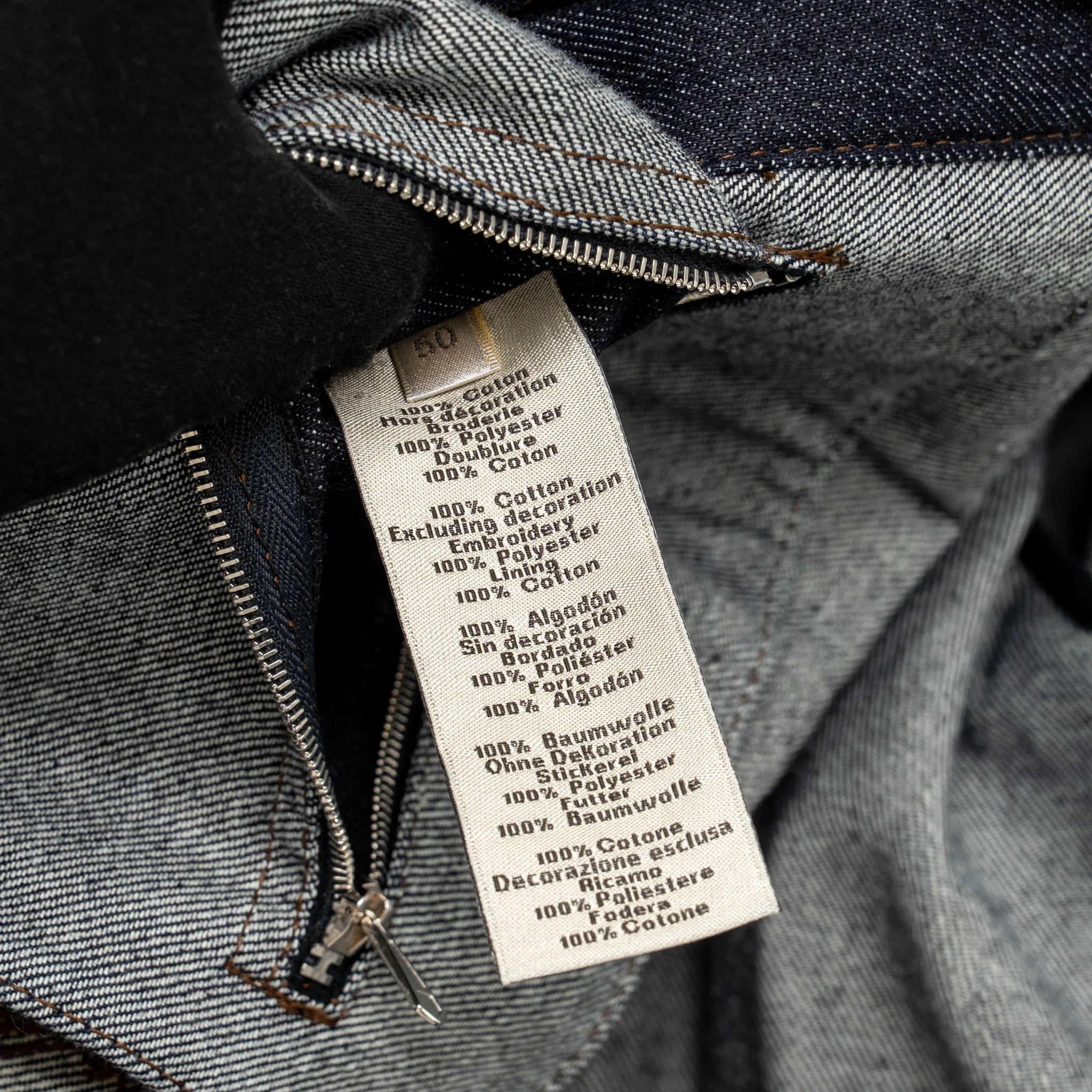 Hermes Size 50 Blouson Icones AU Carre Denim Jacket Cotton Indigo SHW - Image 8