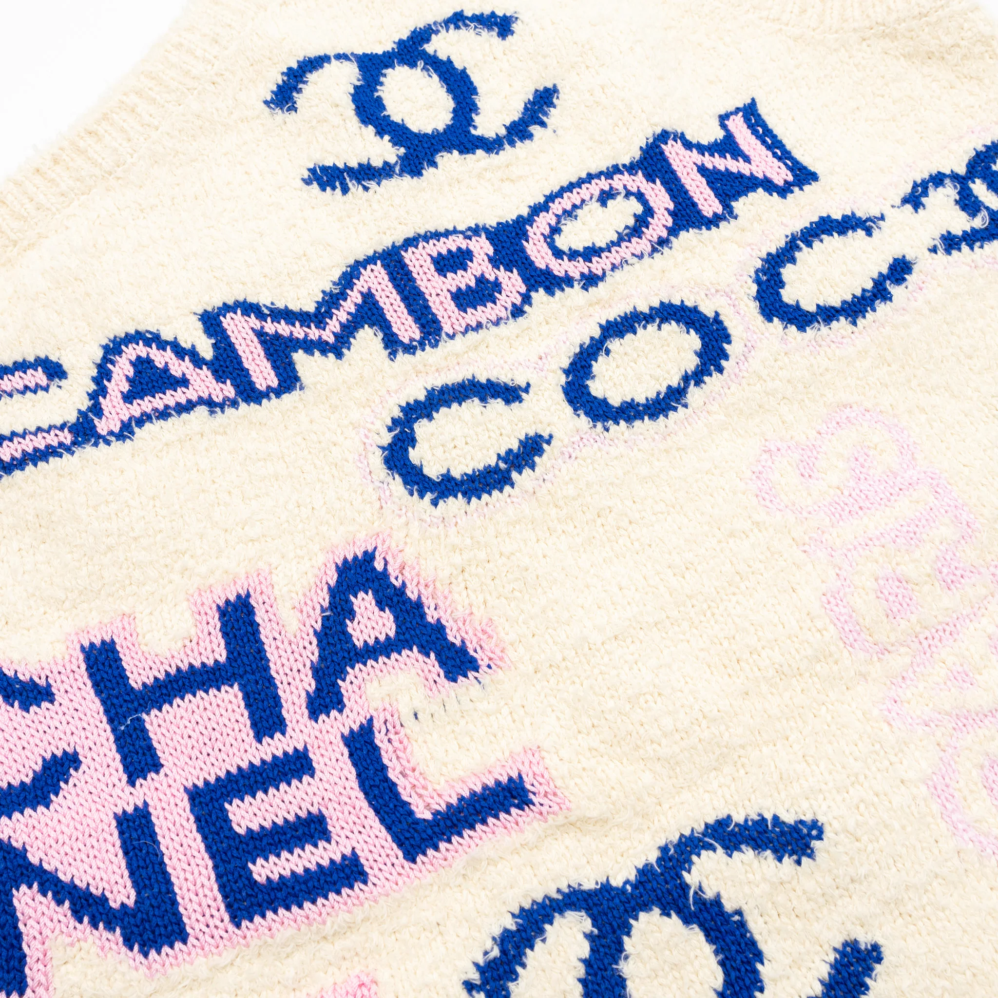 Chanel Size 36 23P Logo Dress Cotton/Polyamide Ecru/Pink/Blue/Green - Image 4