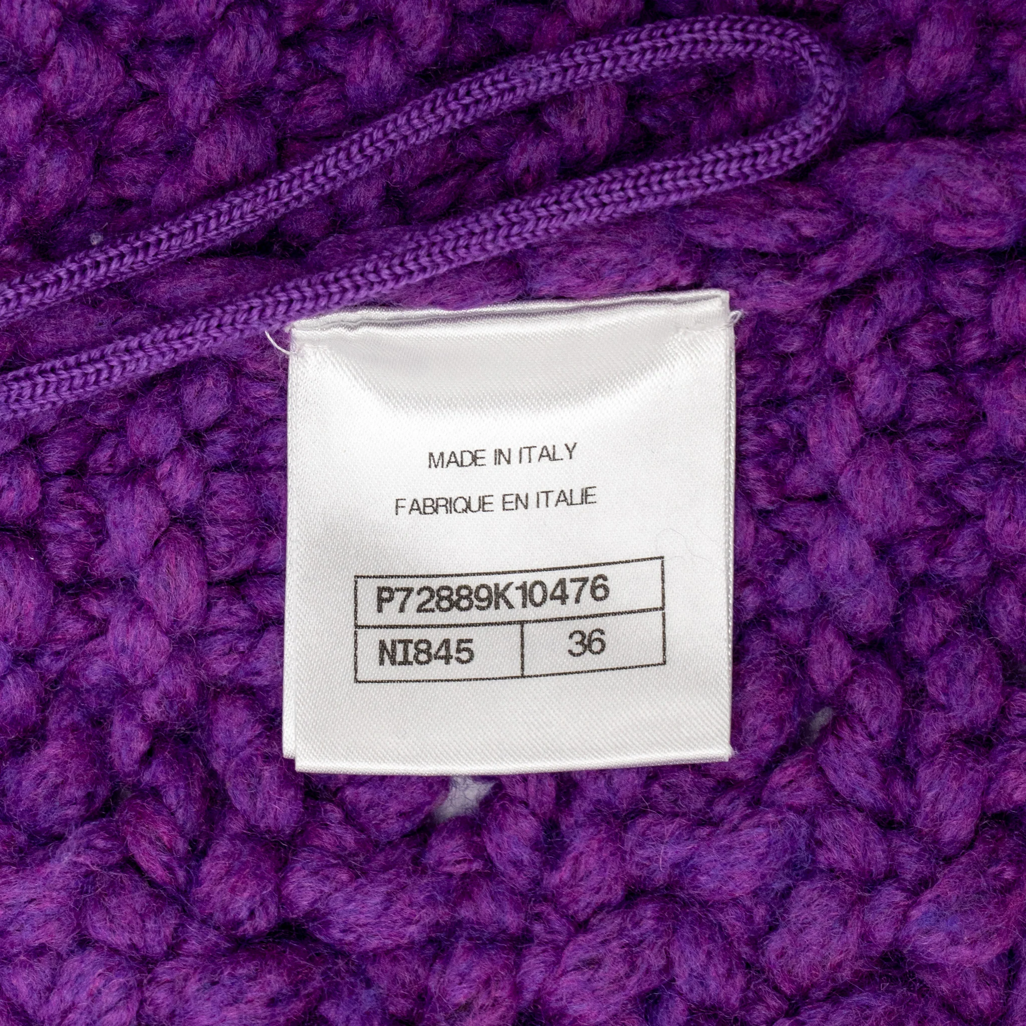 Chanel Size 36 CC Button Knit Jacket with Size XS Ensemble Wool/Polyamide Purple (Sell in Set) - Image 10