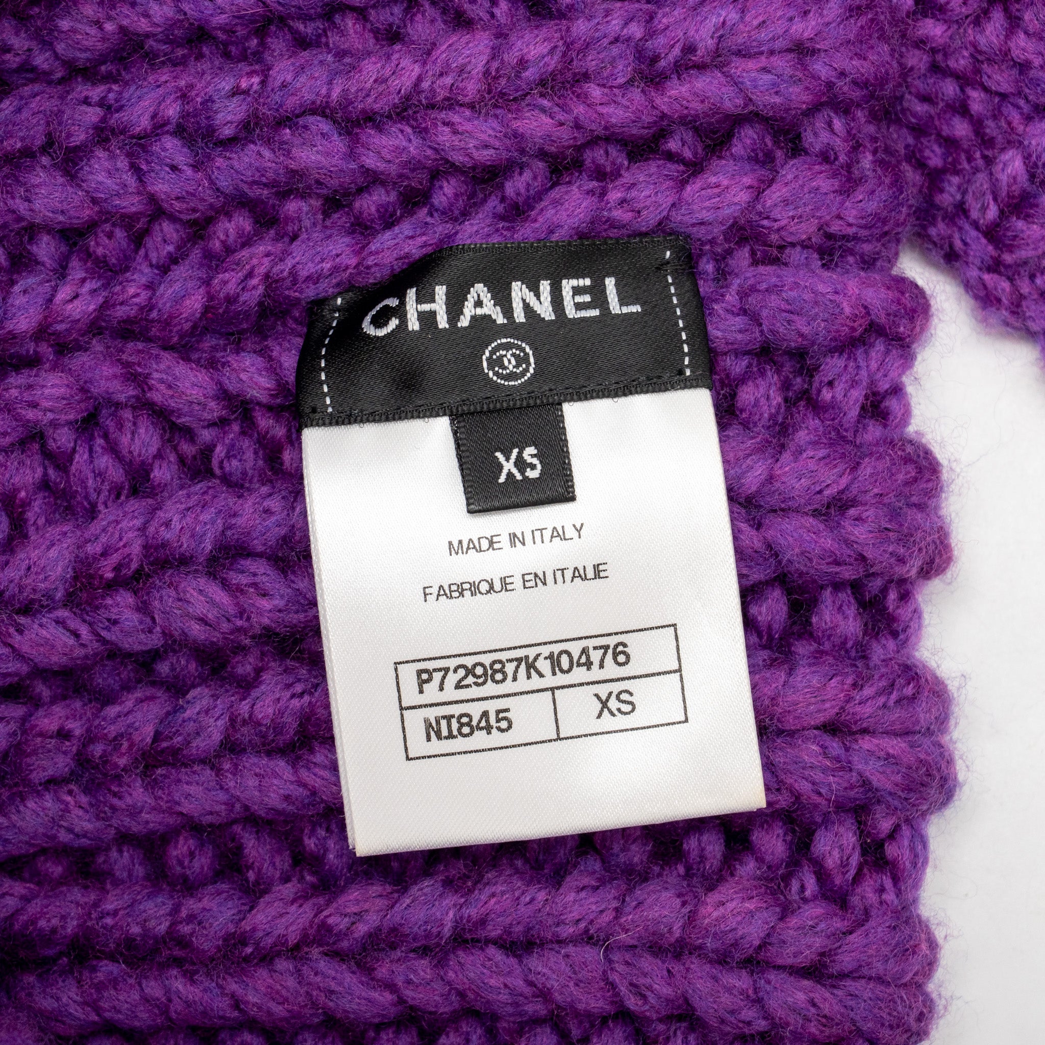 Chanel Size 36 CC Button Knit Jacket with Size XS Ensemble Wool/Polyamide Purple (Sell in Set) - Image 14
