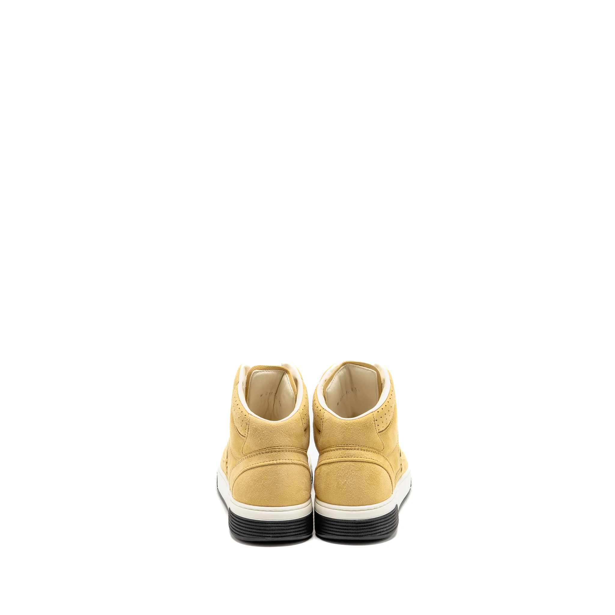 Chanel Size 38 23A CC Logo High-Top Sneakers Suede Kidskin Dark Beige - Image 2