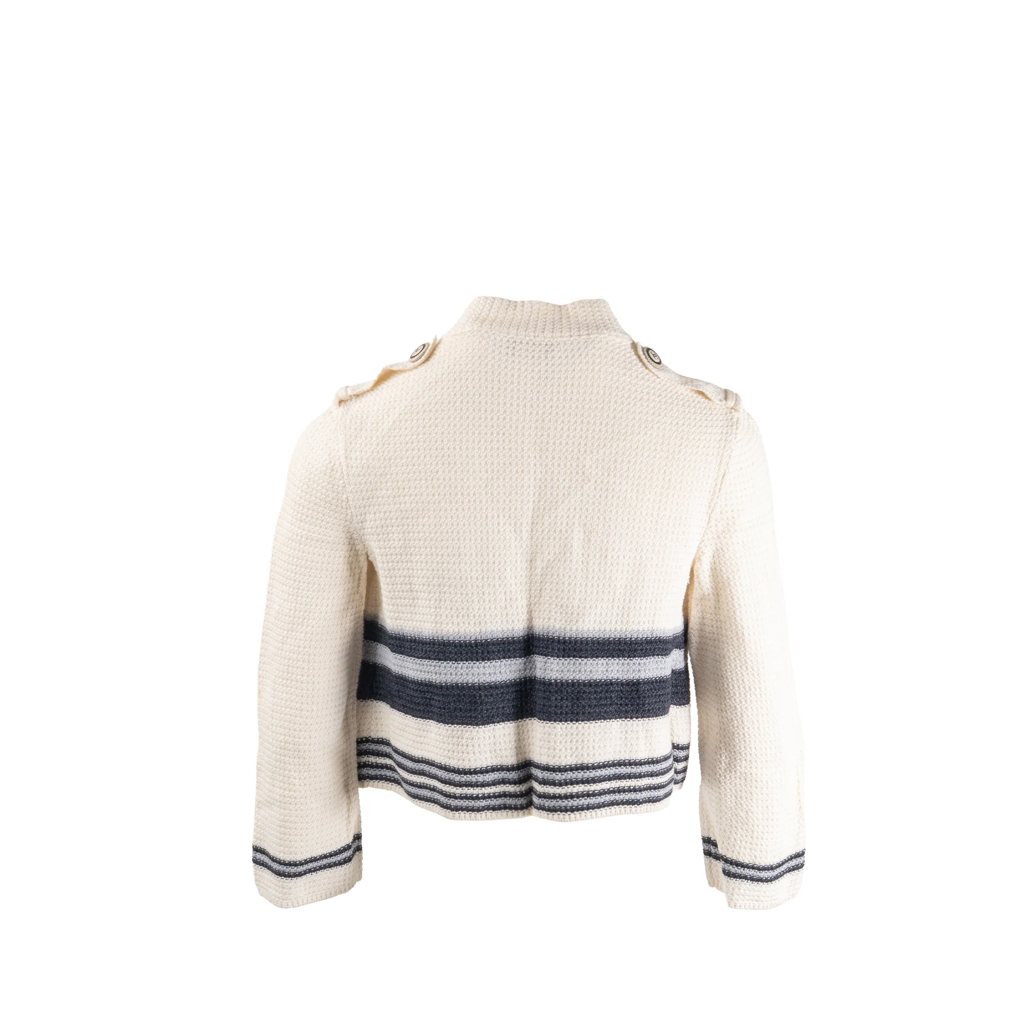 Chanel size 38 cardigan multicolor white / blue paper/ cotton/ silk - Image 3