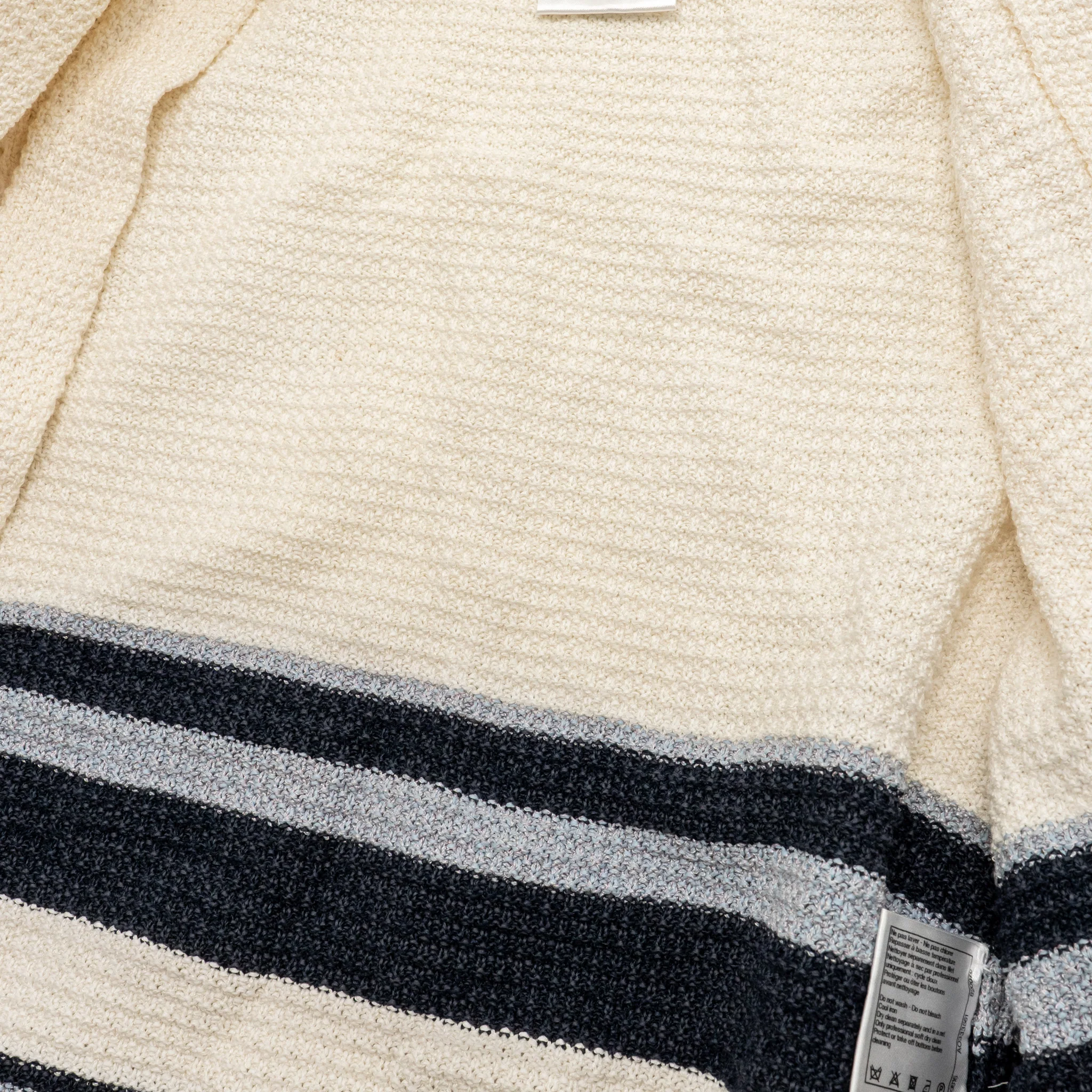 Chanel size 38 cardigan multicolor white / blue paper/ cotton/ silk - Image 5