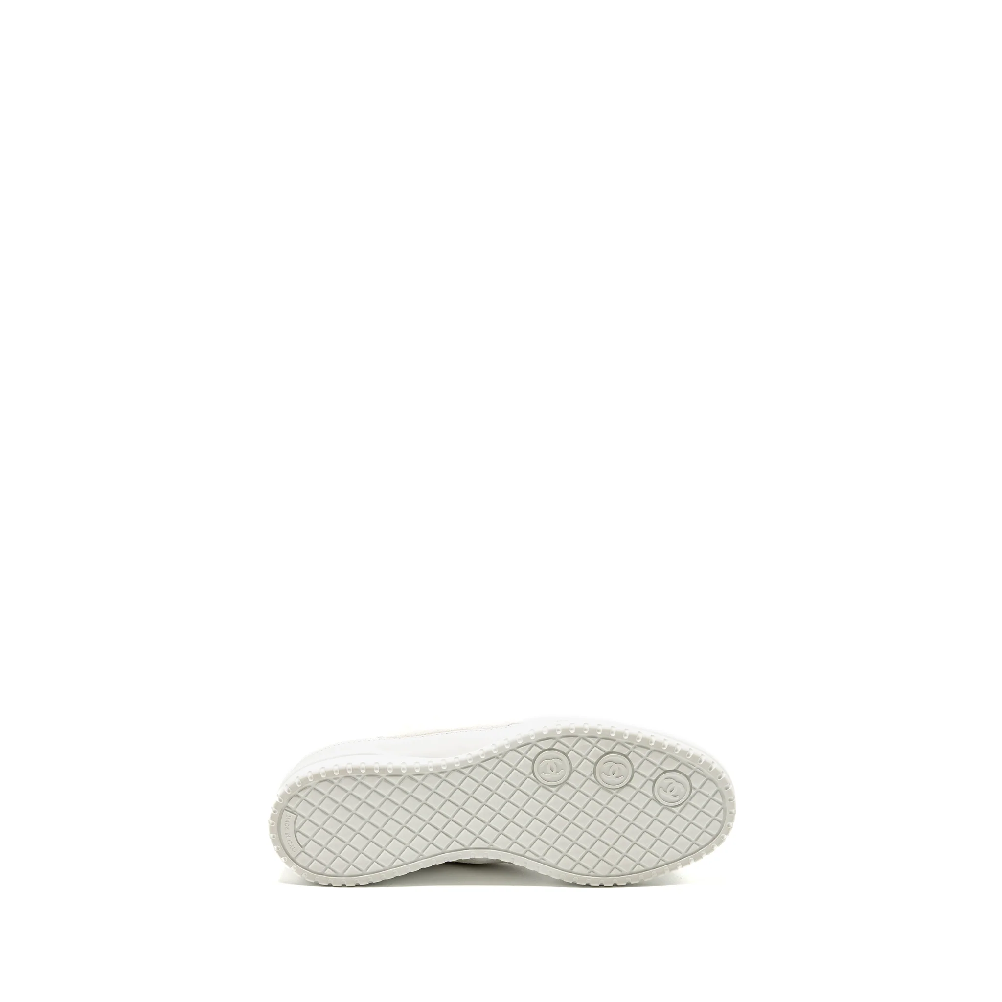 Chanel Size 38 Letter Logo Sneakers Calfskin/Suede White - Image 7