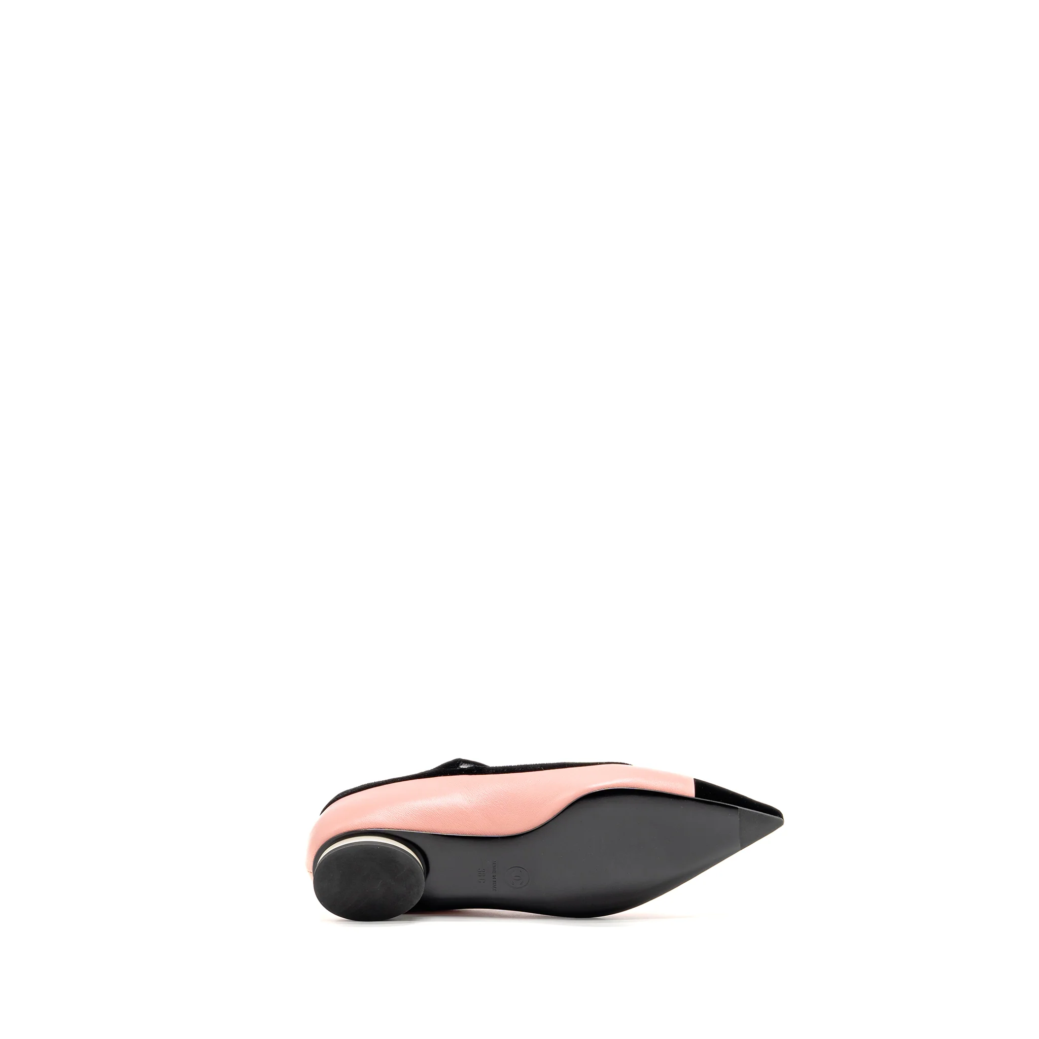 Chanel Size 38 Mary Janes Lambskin/Velvet Pink/Black LGHW - Image 6