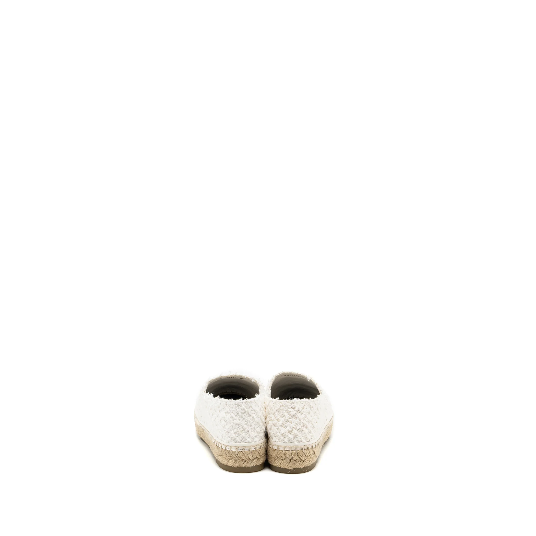 Chanel size 40 espadrilles cotton/tweed white / black - Image 3