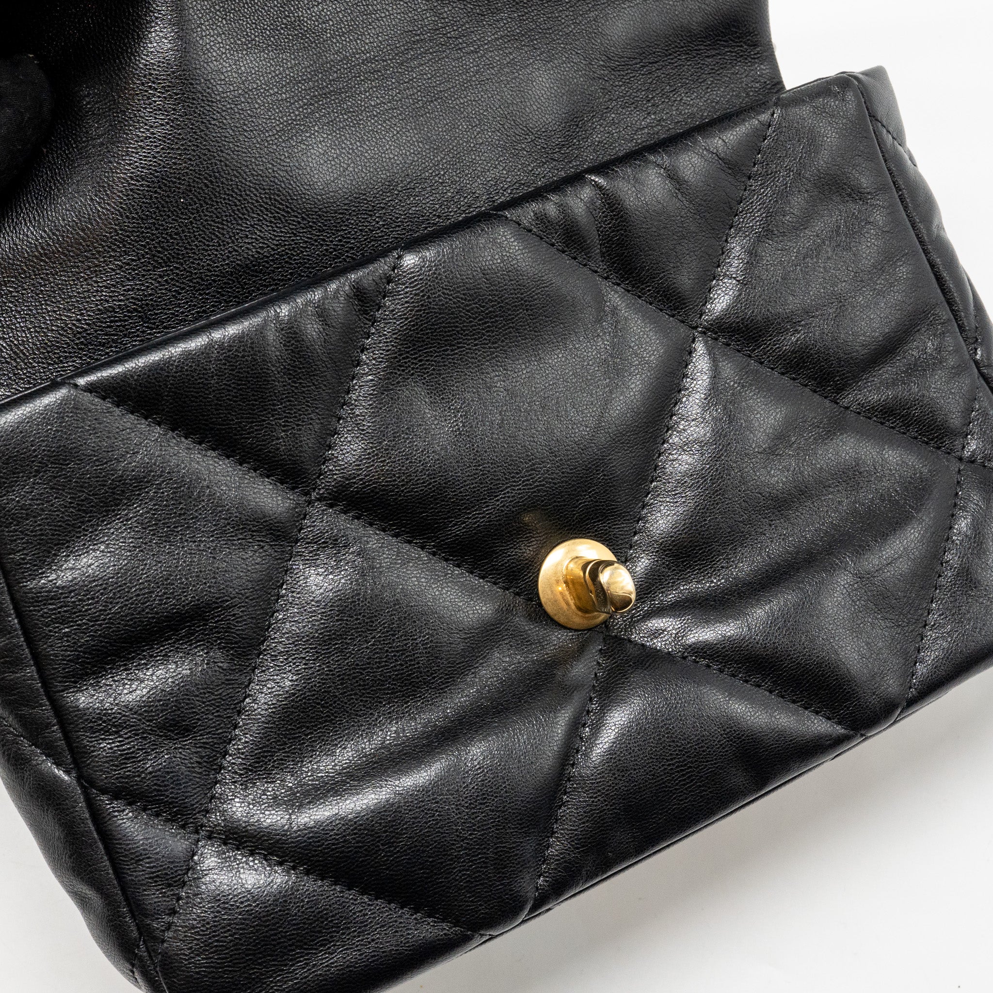 Chanel Small 19 Bag Goatskin Black Multicolour Hardware - Image 13