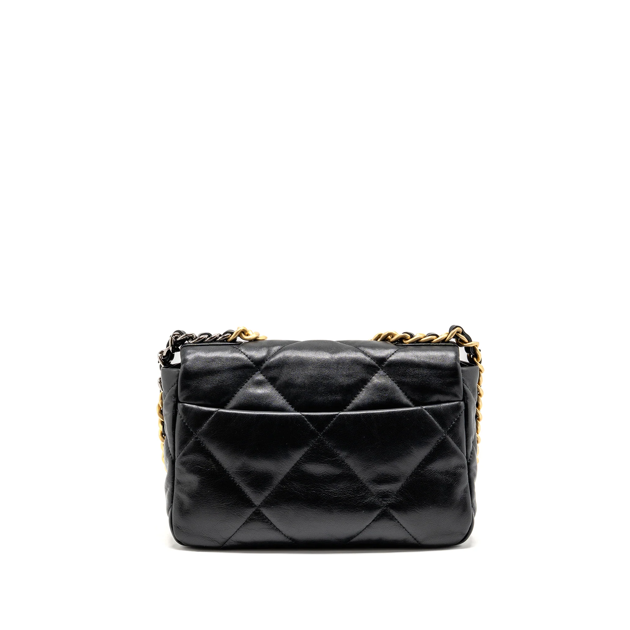 Chanel Small 19 Bag Goatskin Black Multicolour Hardware - Image 2
