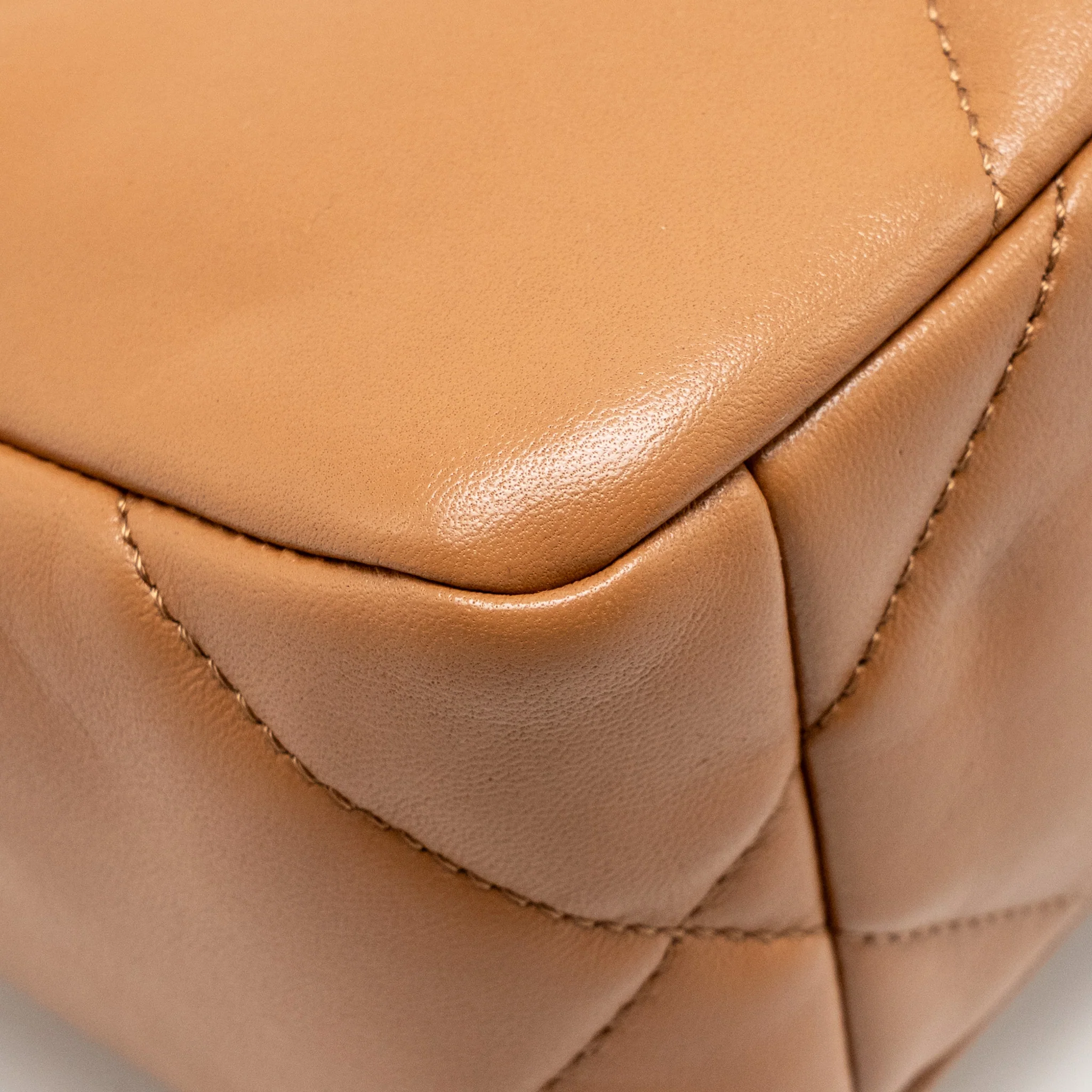 Chanel Small 19 Bag Lambskin Caramel Multicoloured Hardware (Microchip) - Image 11