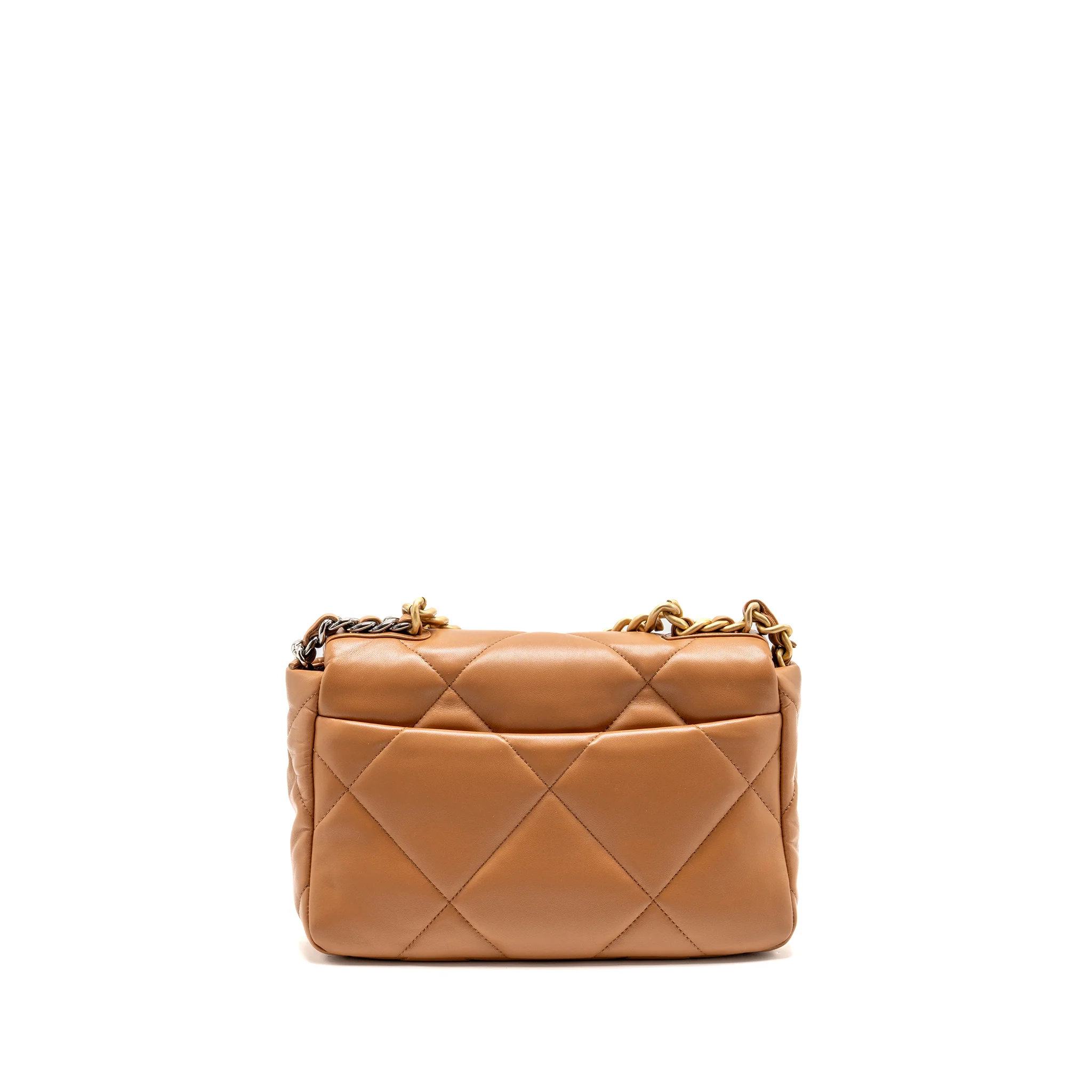 Chanel Small 19 Bag Lambskin Caramel Multicoloured Hardware (Microchip) - Image 2