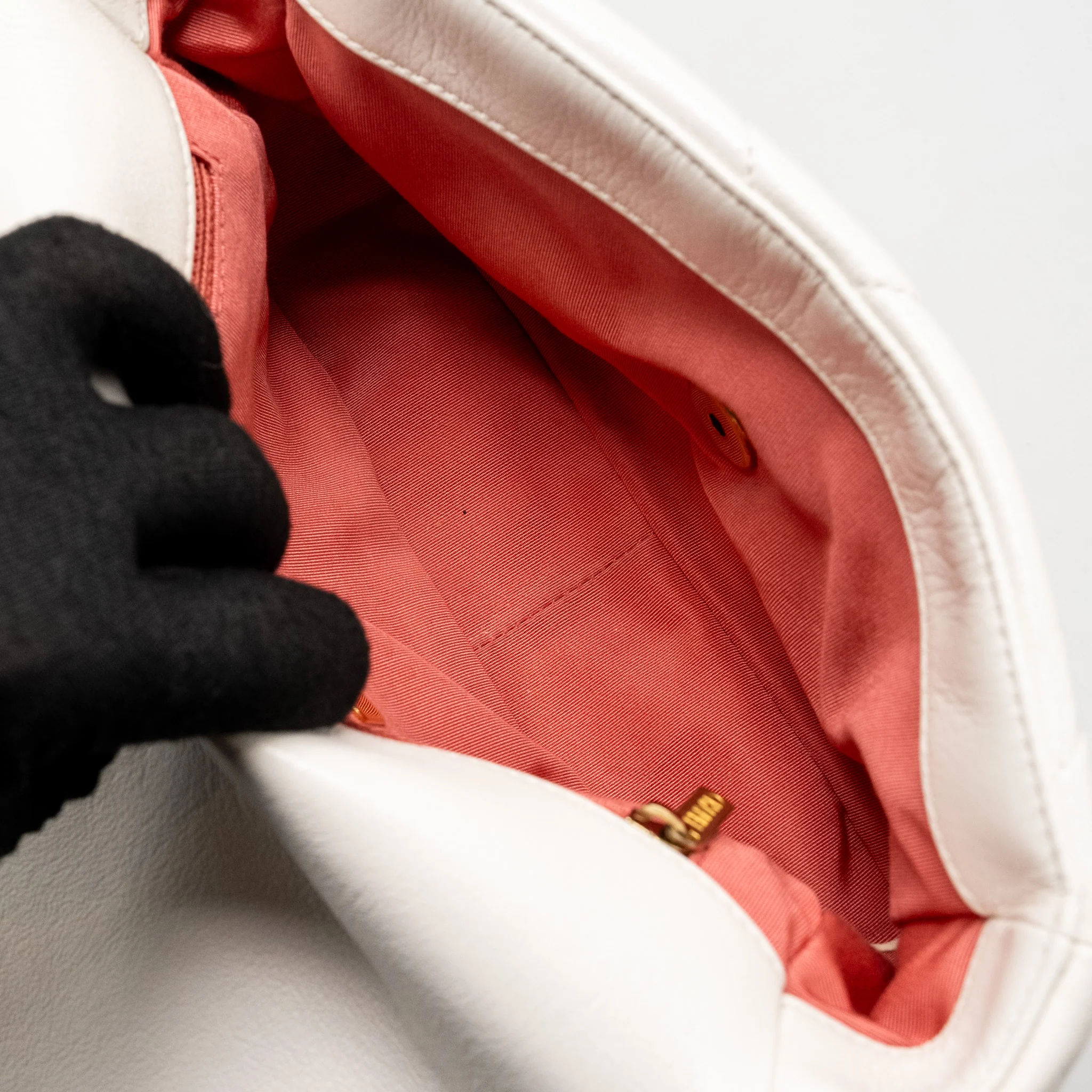 Chanel Small 19 Bag Lambskin White Multicolour Hardware - Image 16